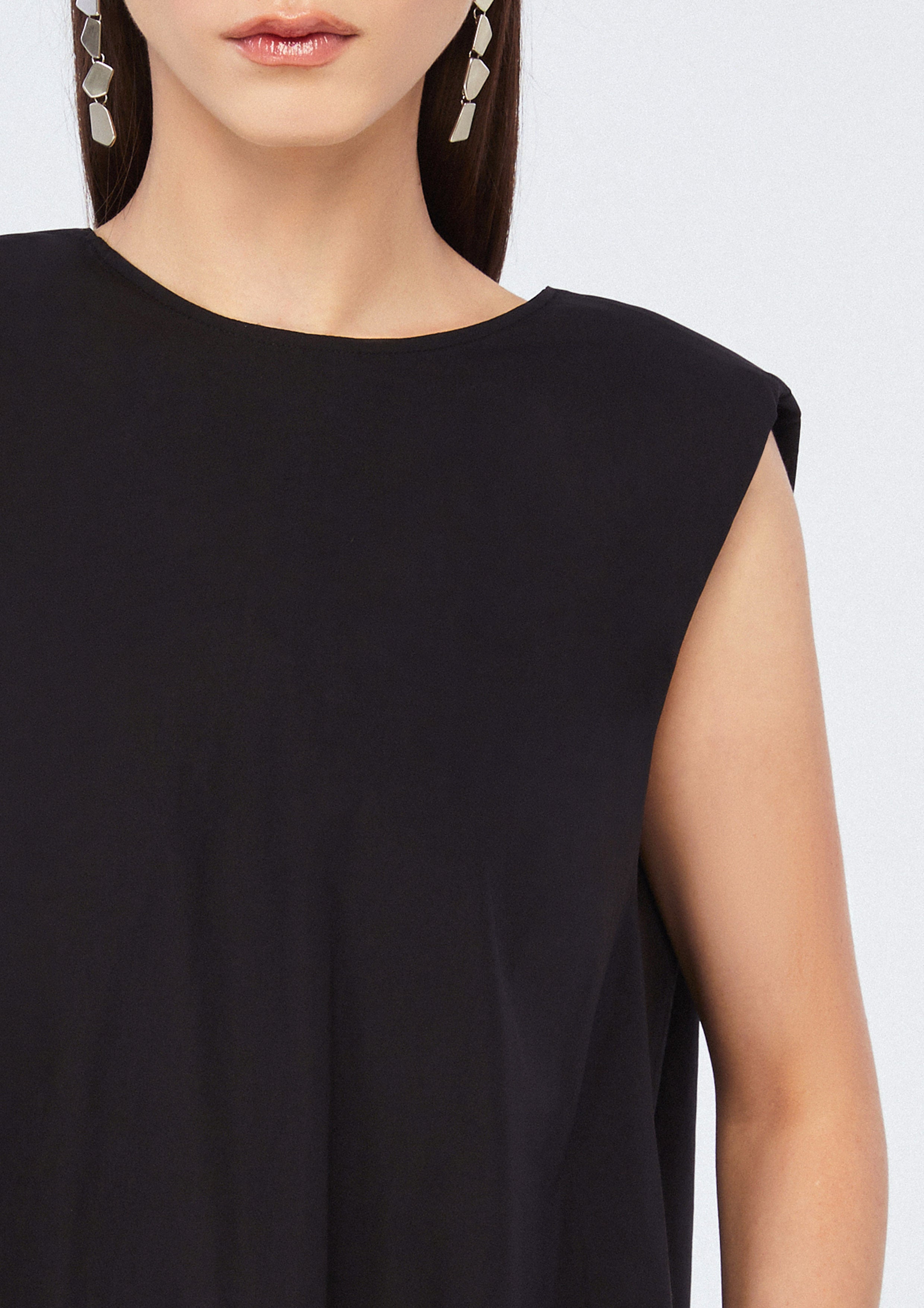 Back Drape Sleeveless Mini Dress