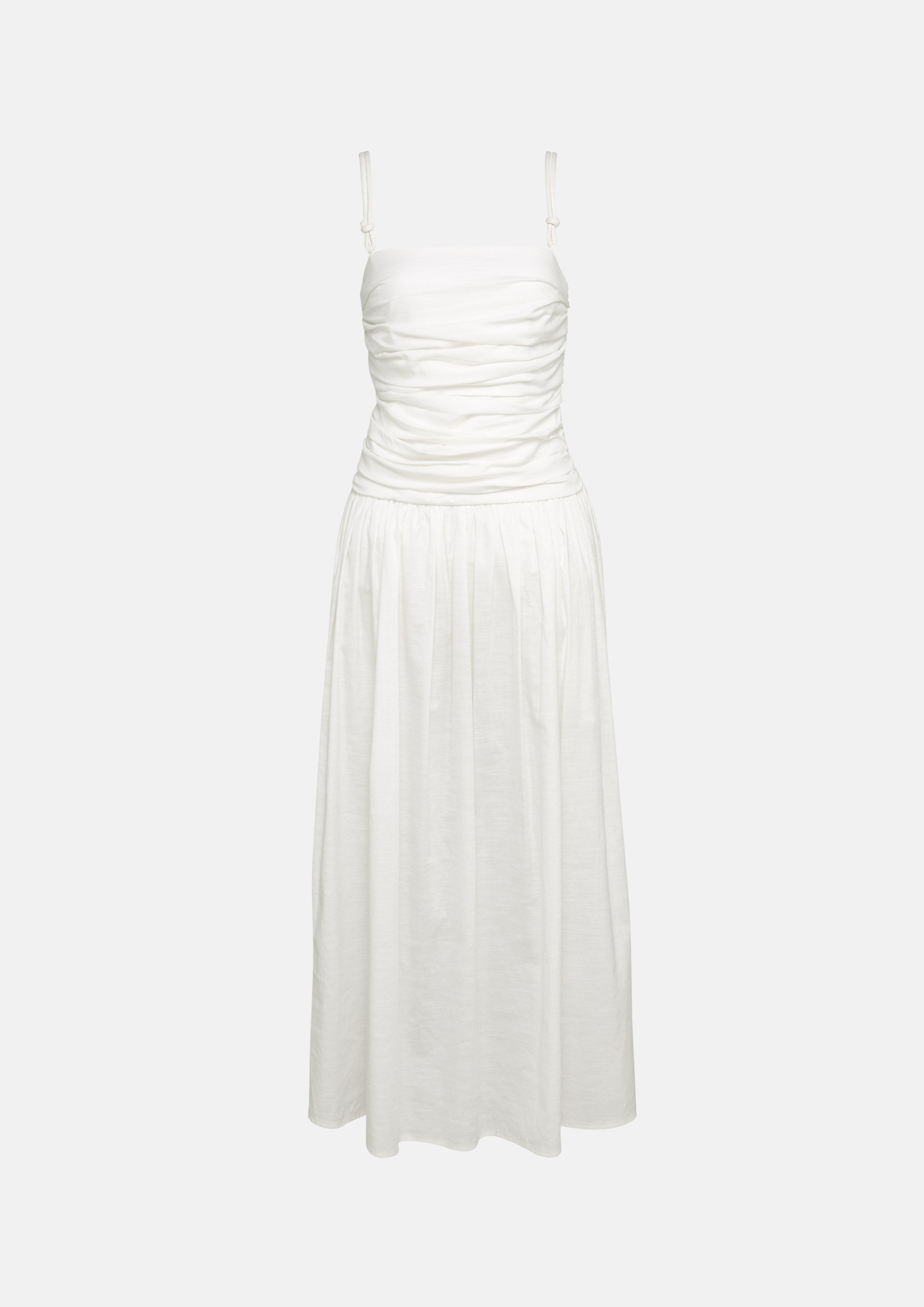 Ruched Flare Skirt Dress