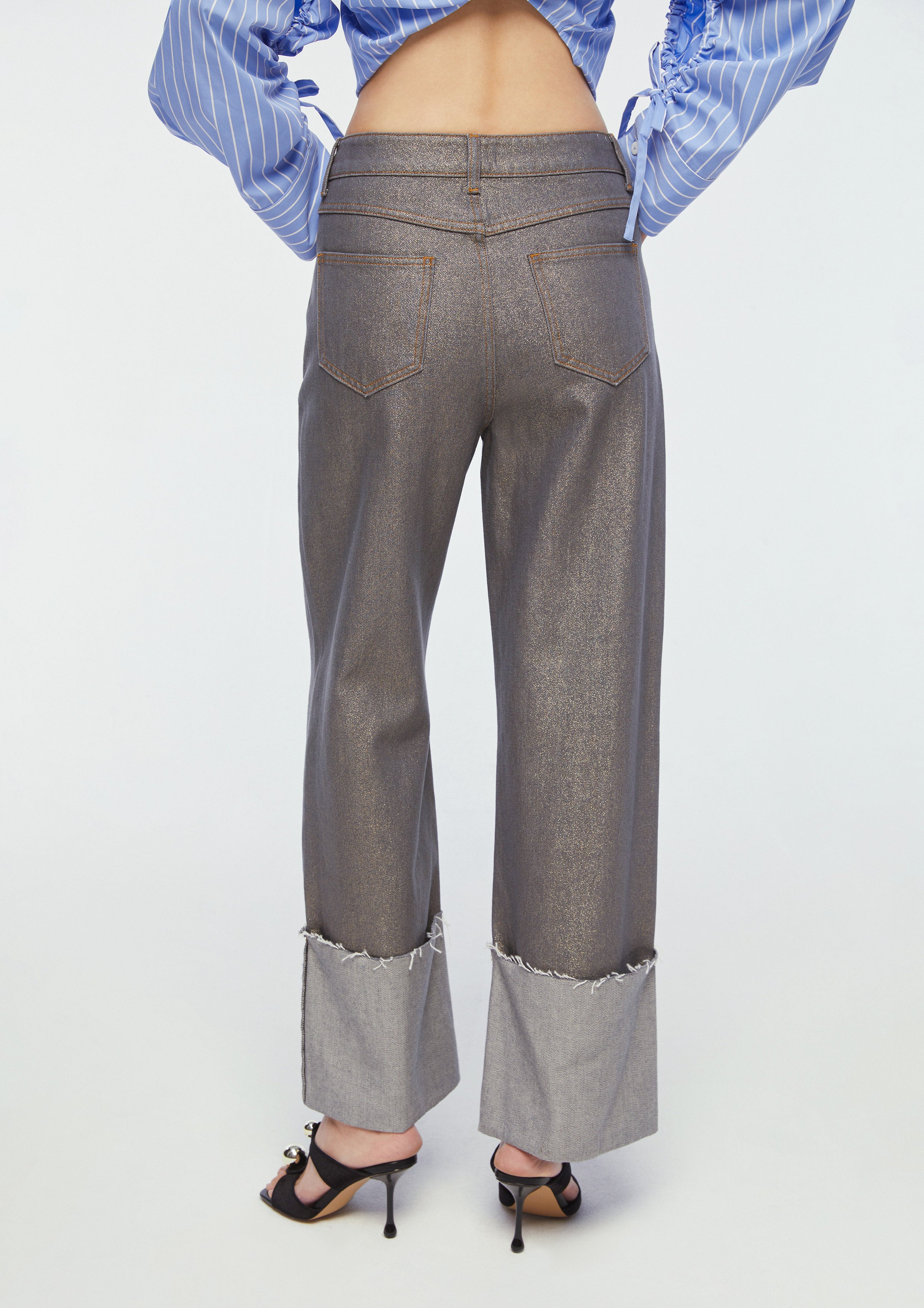 Turn Up Denim Pants