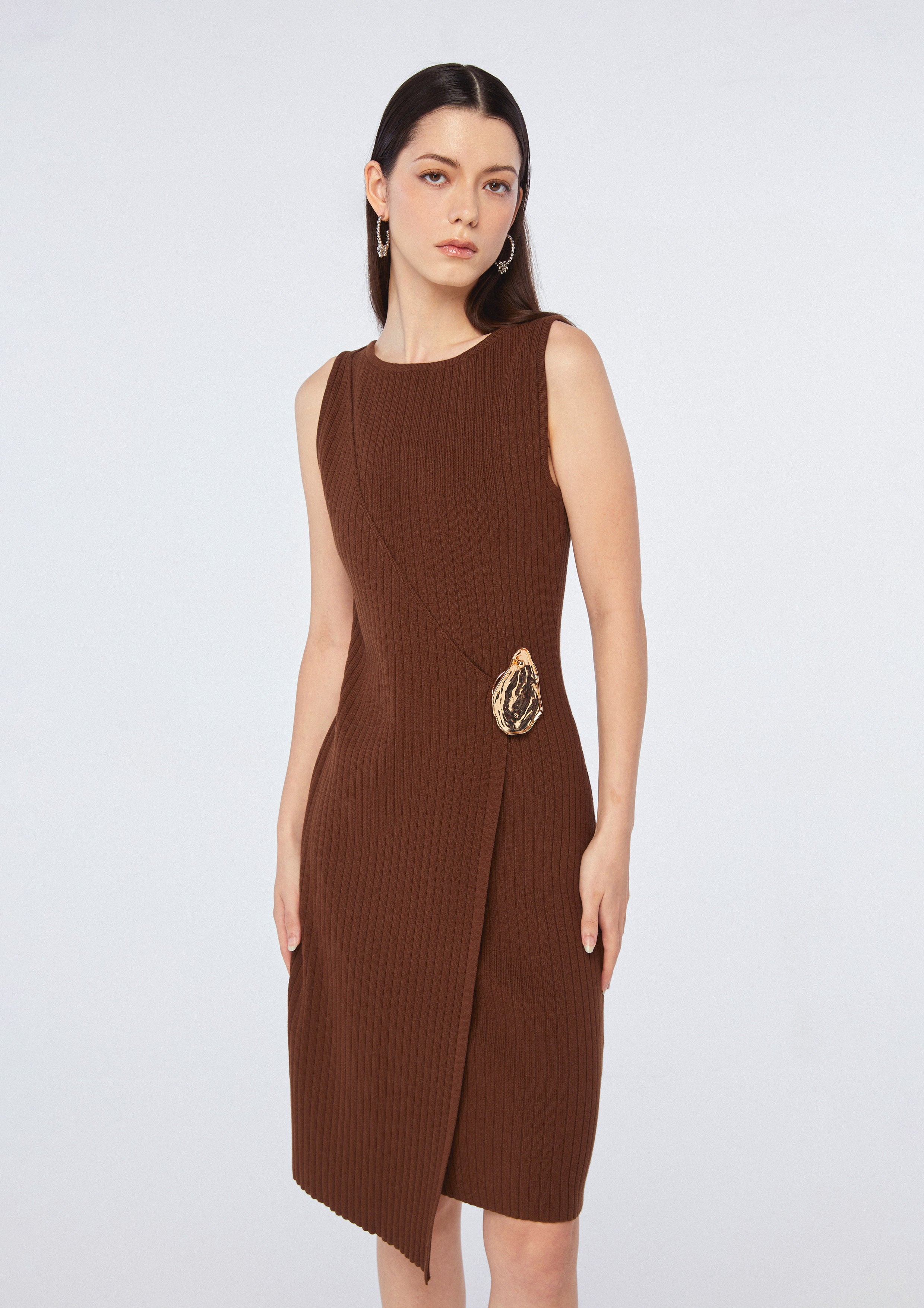 Sleeveless Wrap Mini Dress