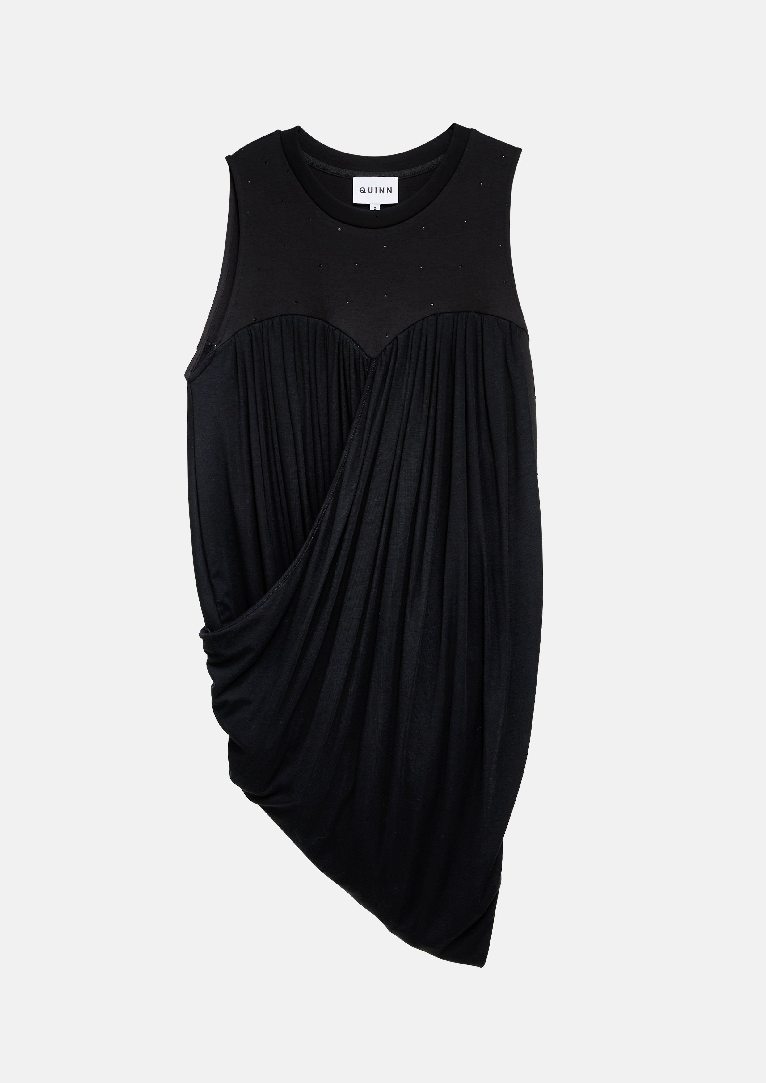 Mini Dress Diagonal Cut Skirt