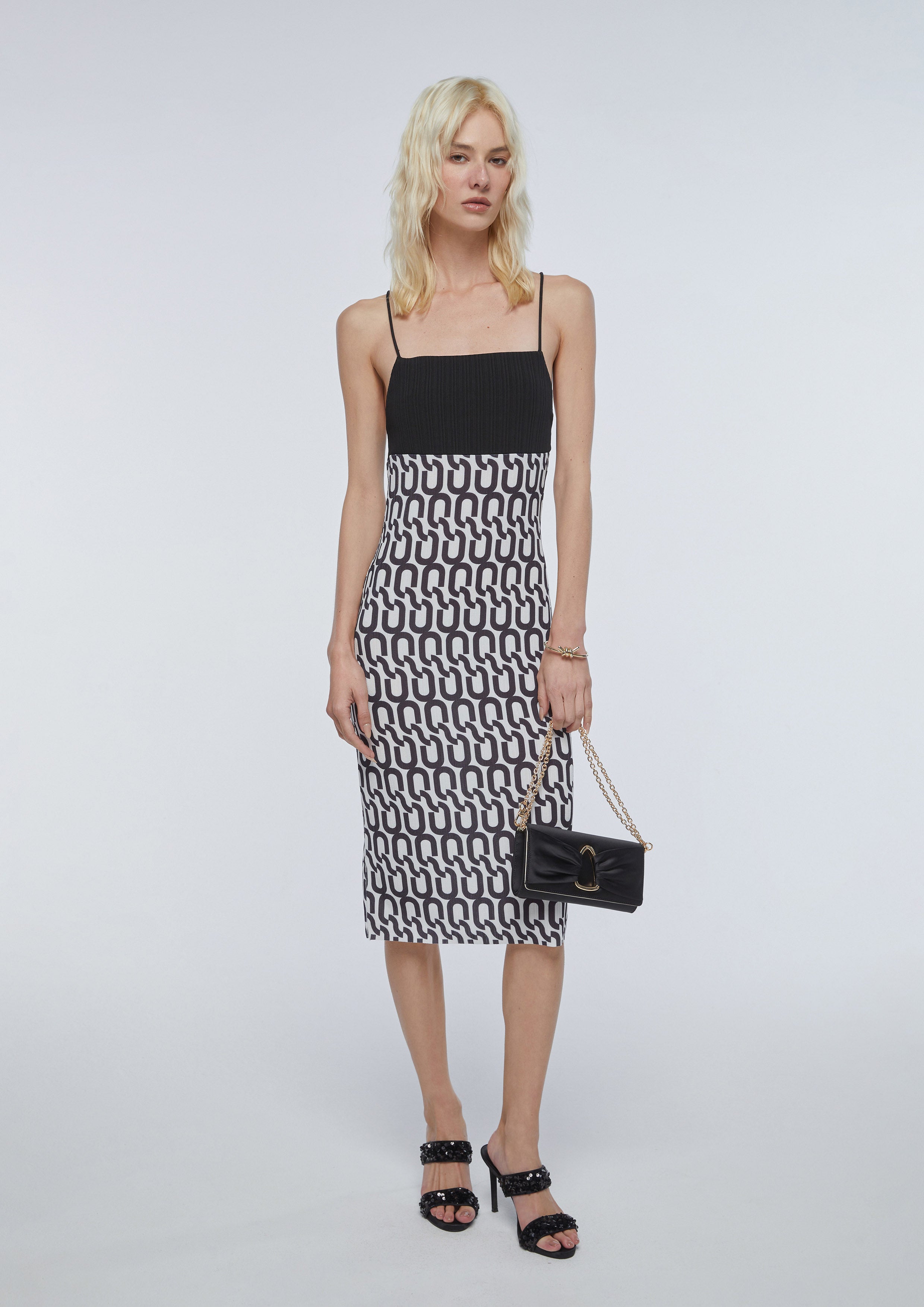 Monogram Strap Mini Dress
