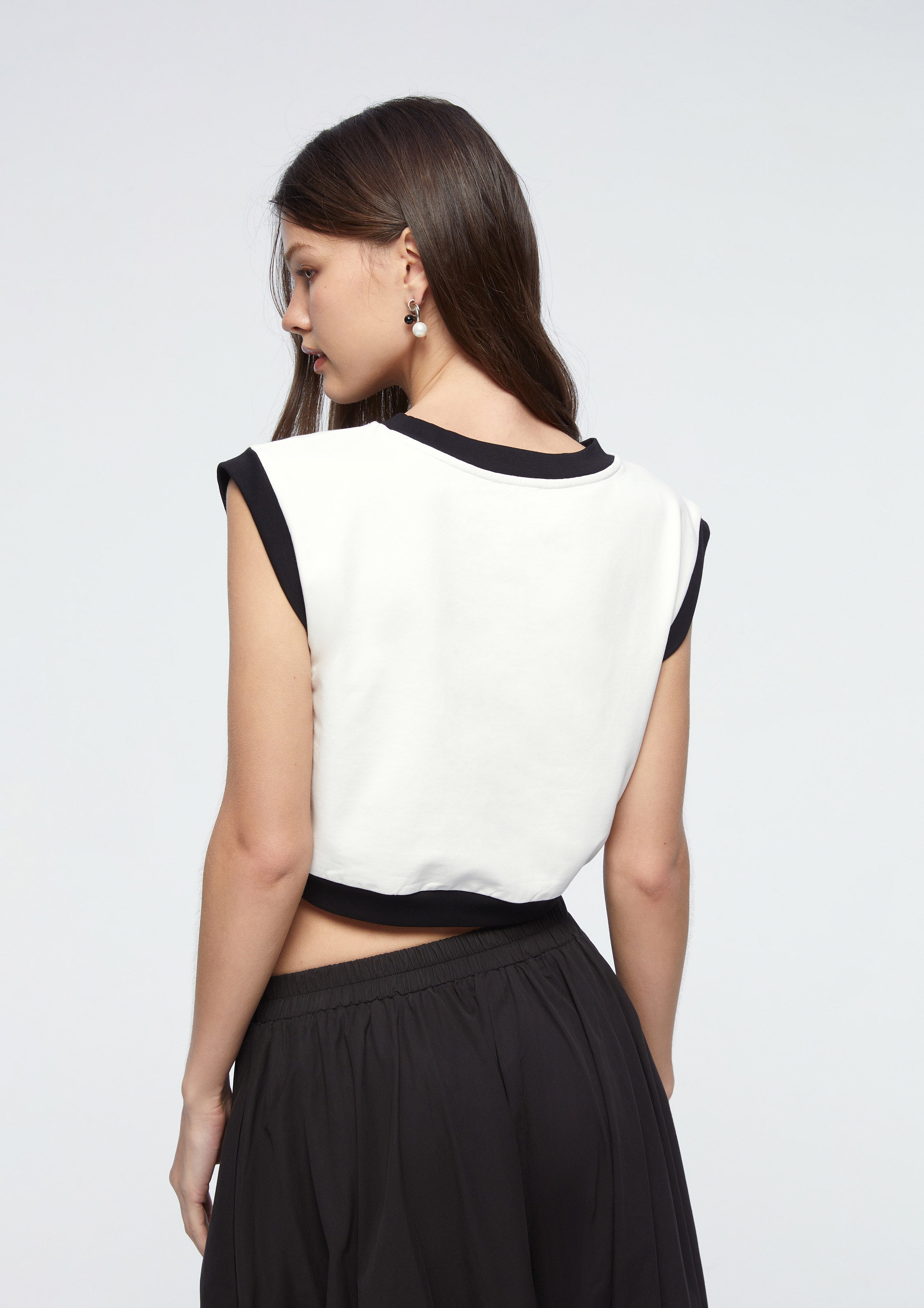 Crop Logo Embroidery T-Shirt