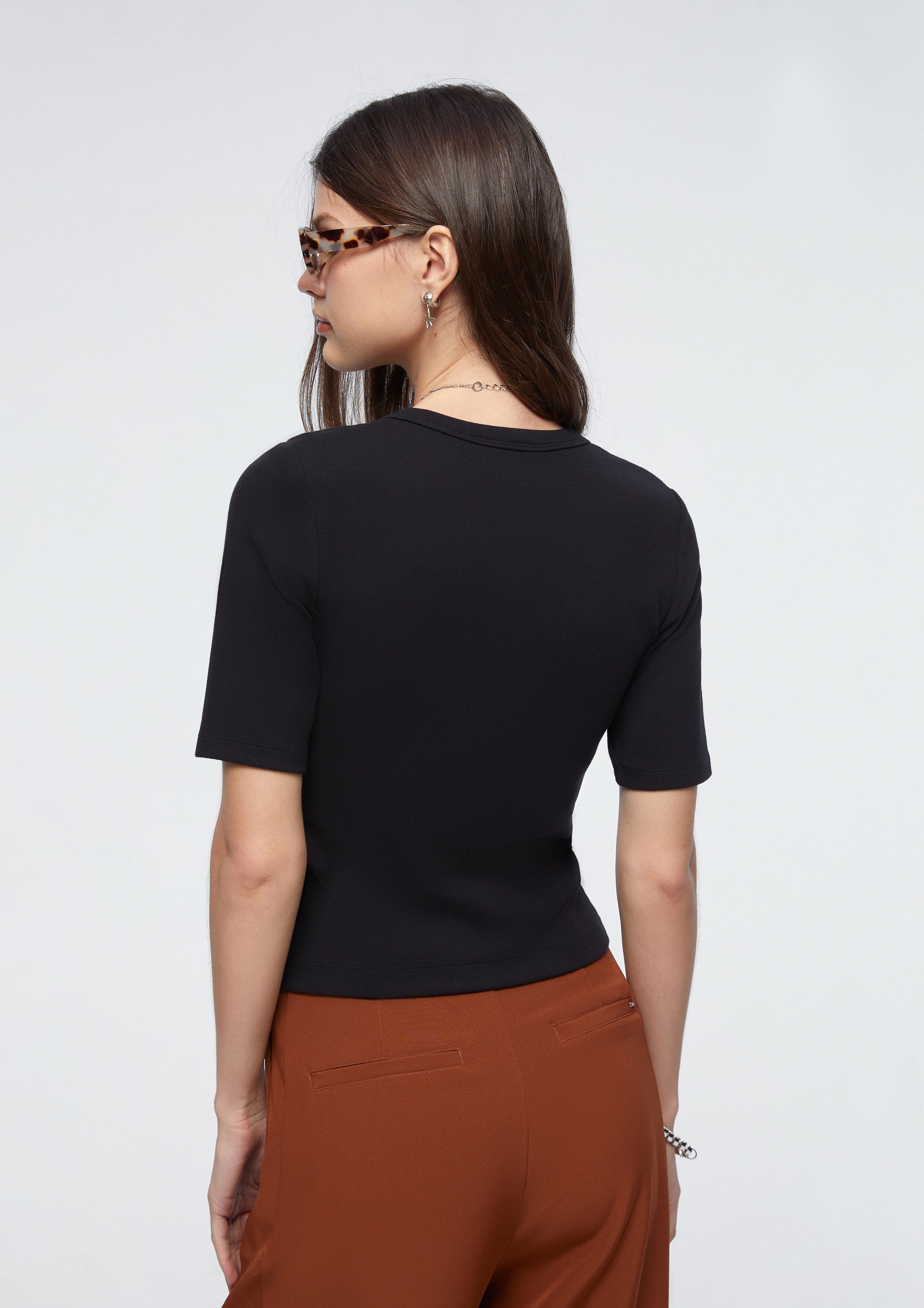 Logo Embroidery Crop Top