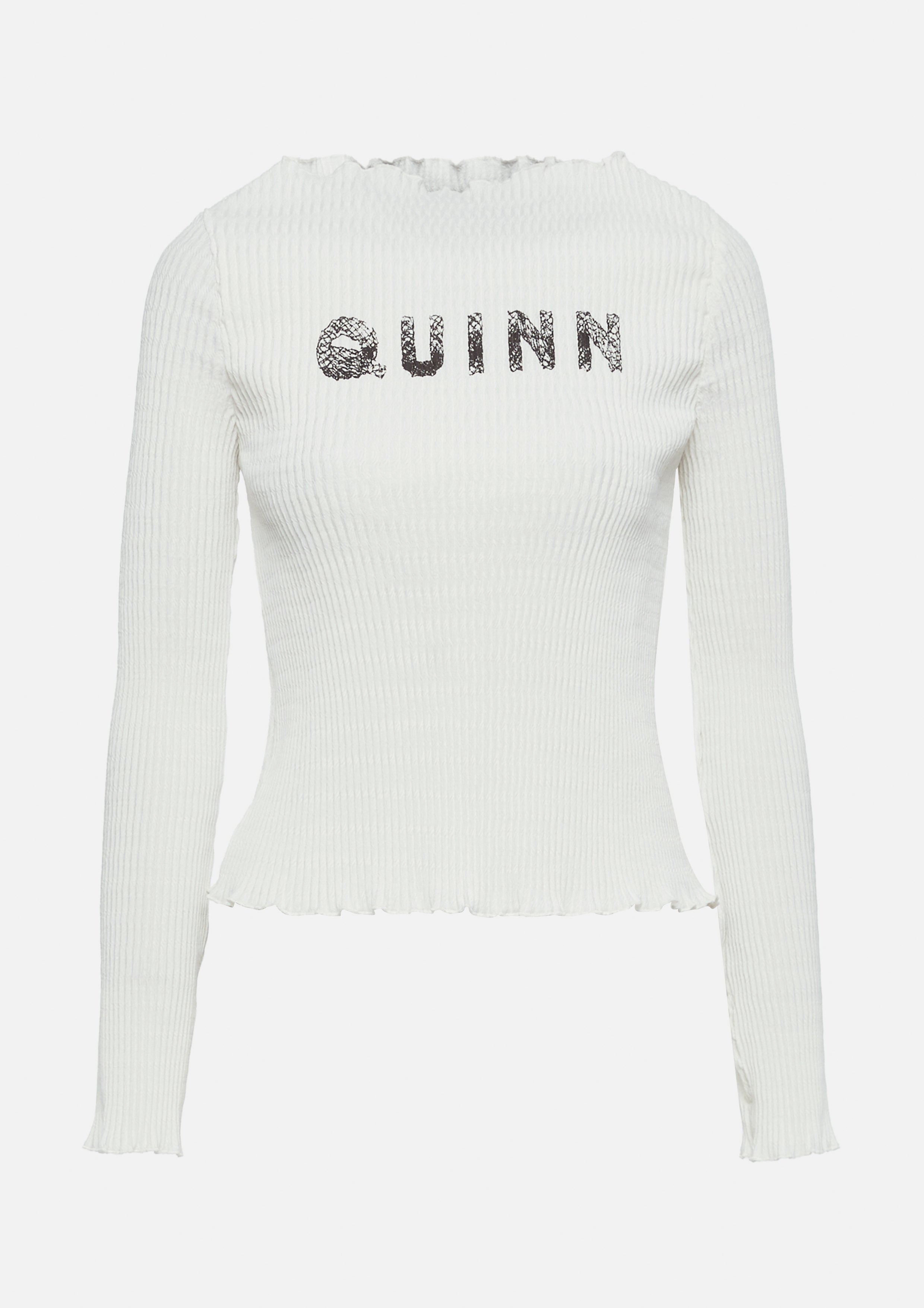 Frill Collar Long Sleeve Top
