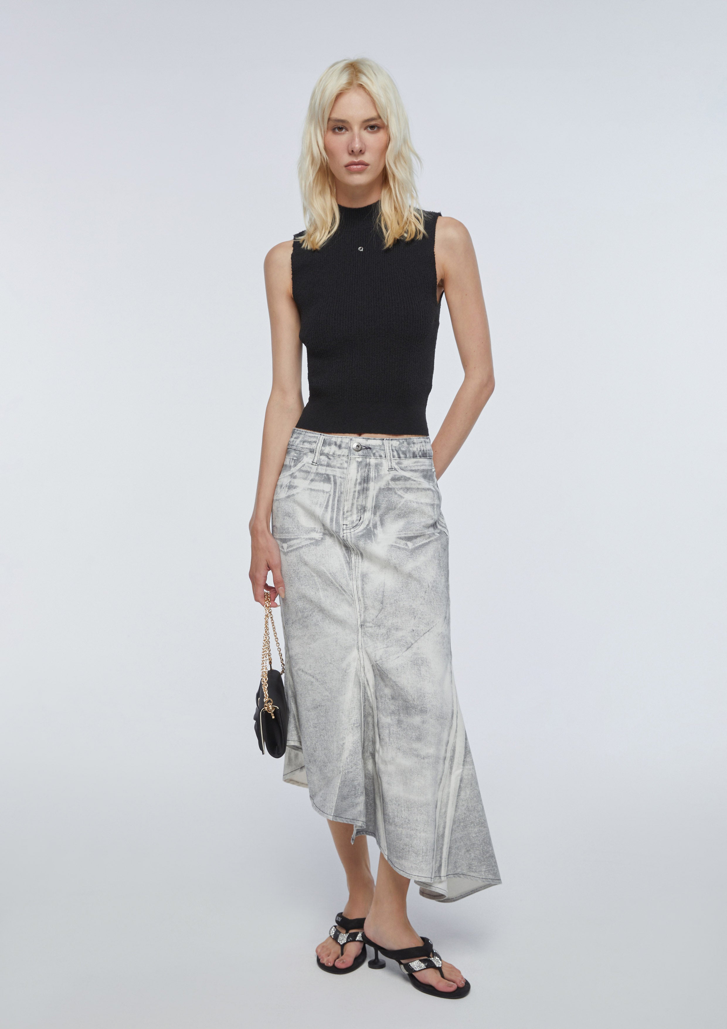 Trompe L'Oei Asymmetric Skirt