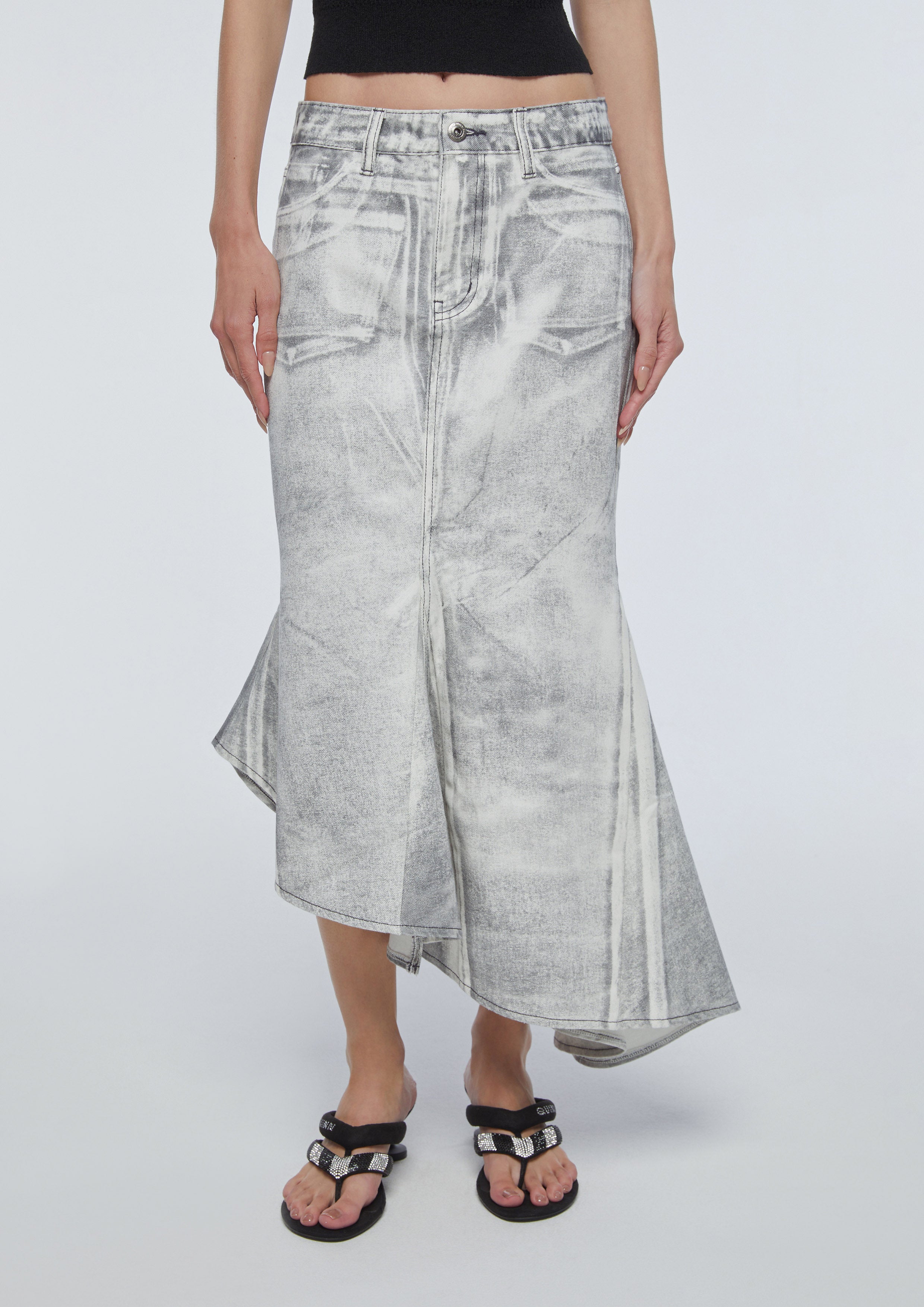 Trompe L'Oei Asymmetric Skirt