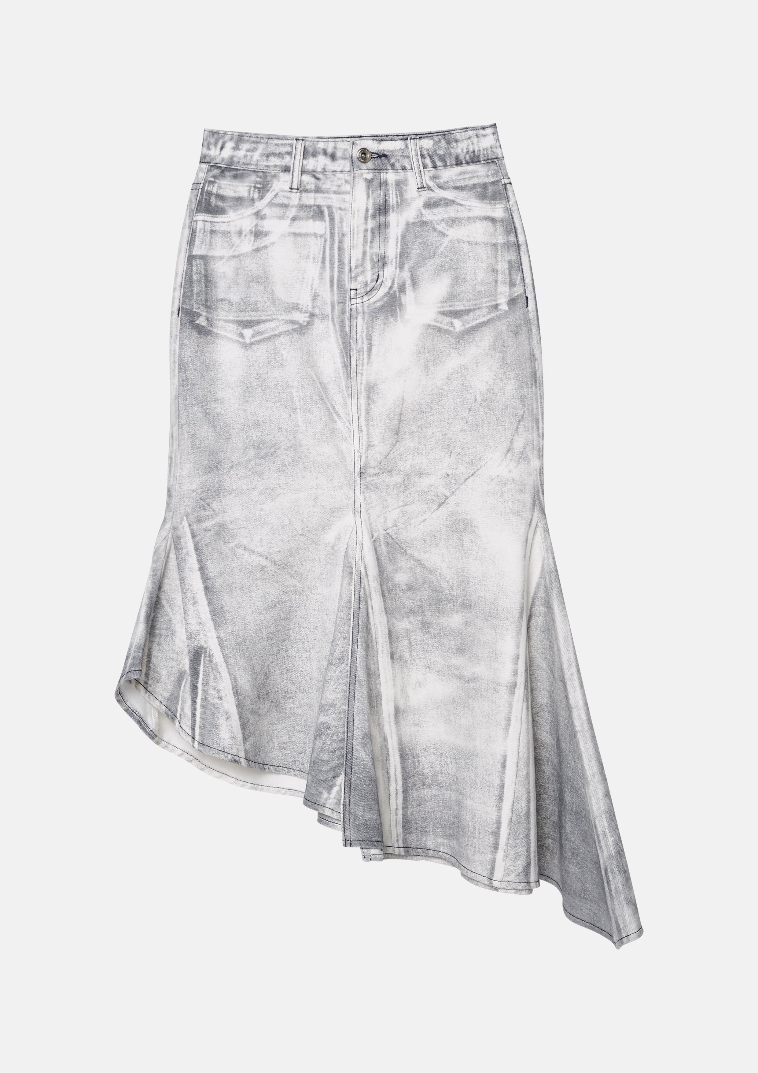 Trompe L'Oei Asymmetric Skirt