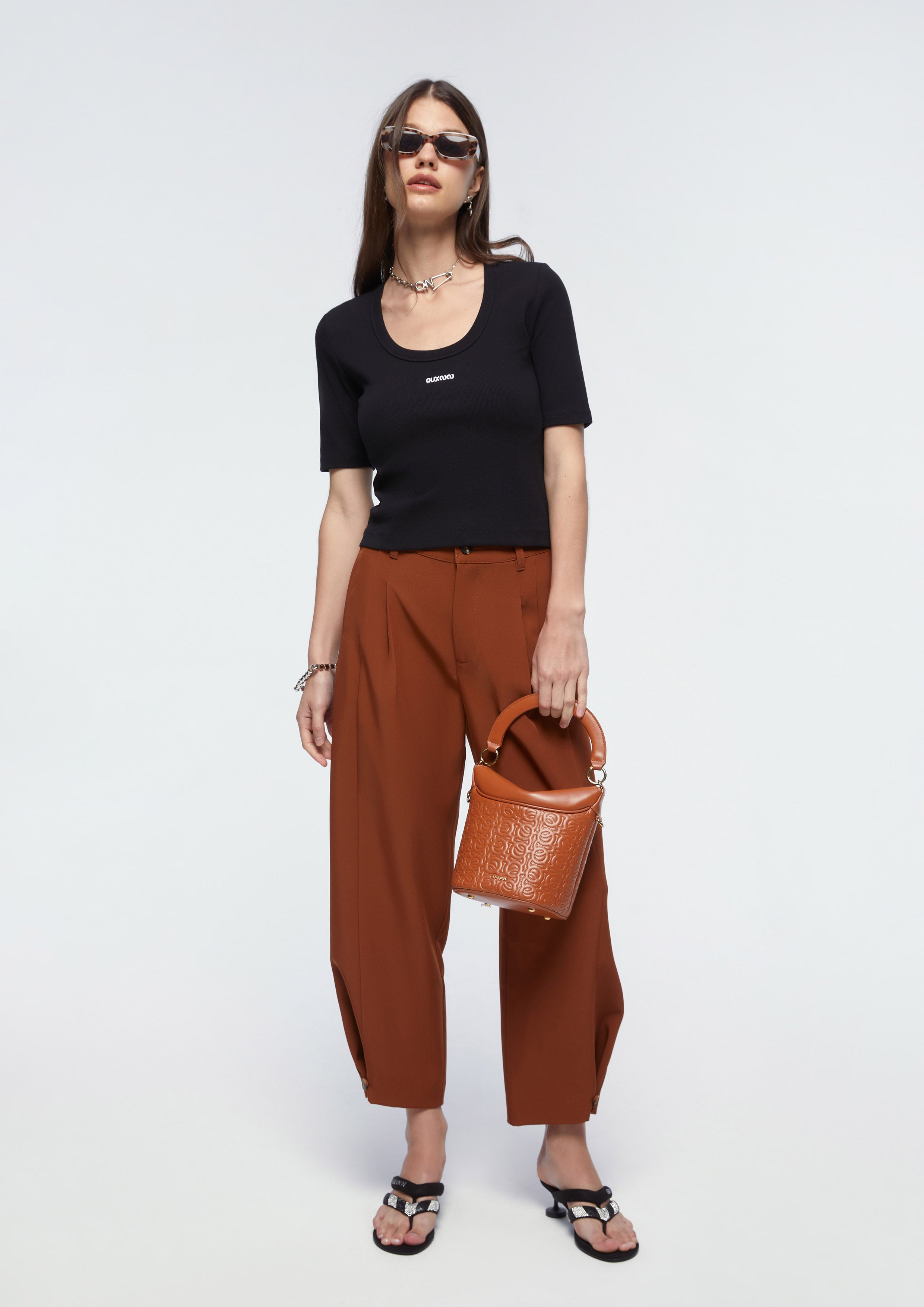 Pleated Wide Leg Pants