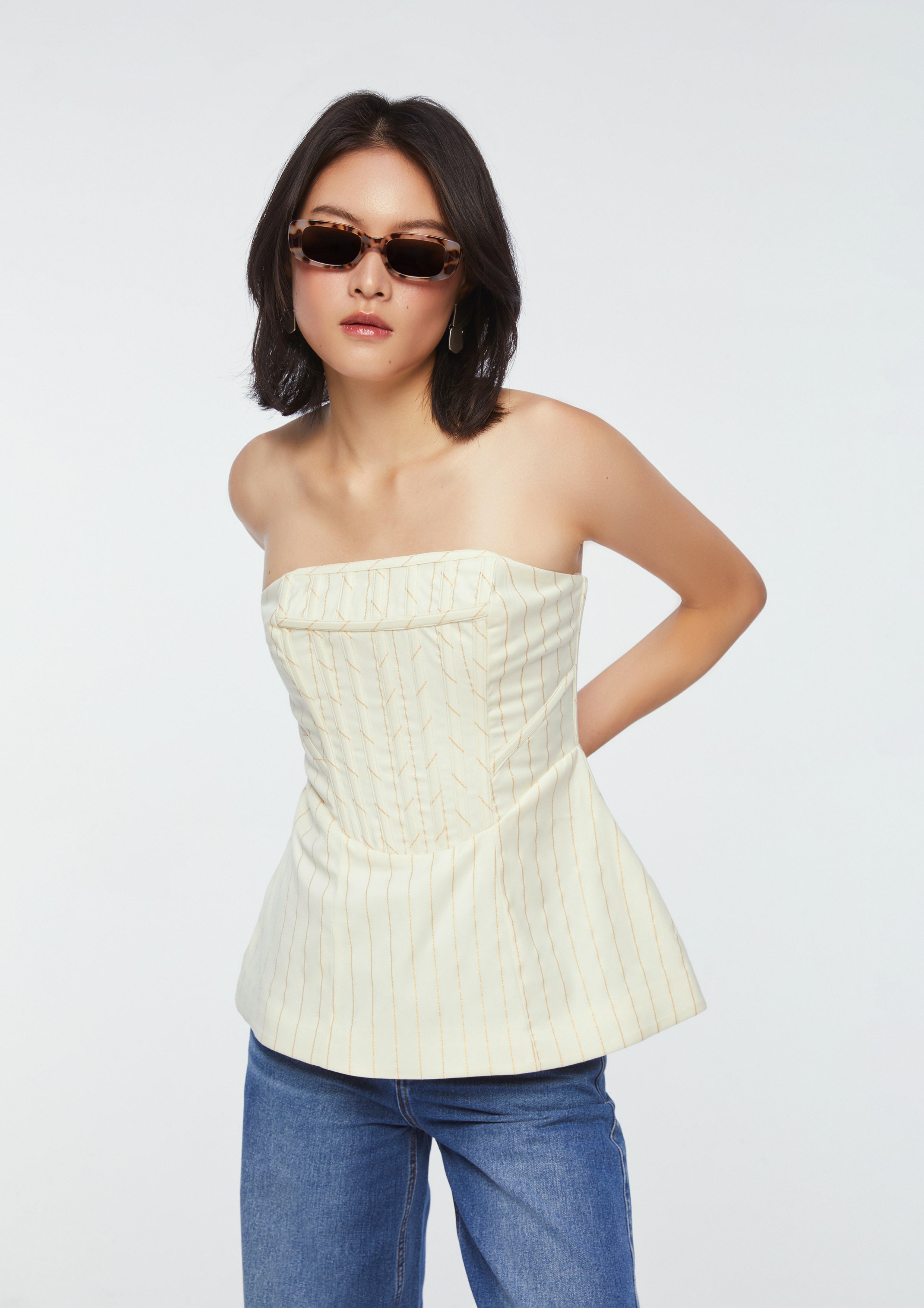 Tube Top With Flare Hem