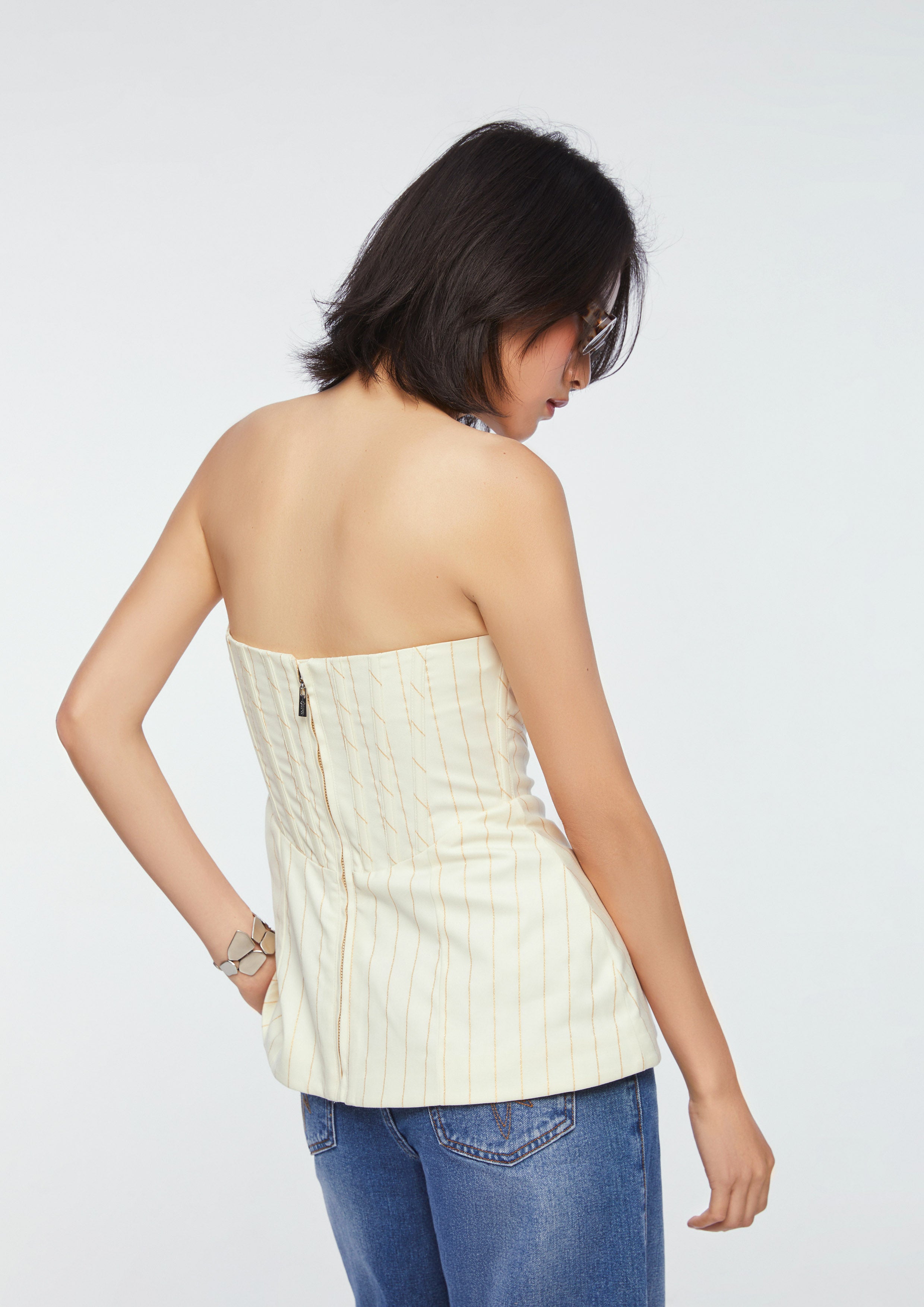 Tube Top With Flare Hem