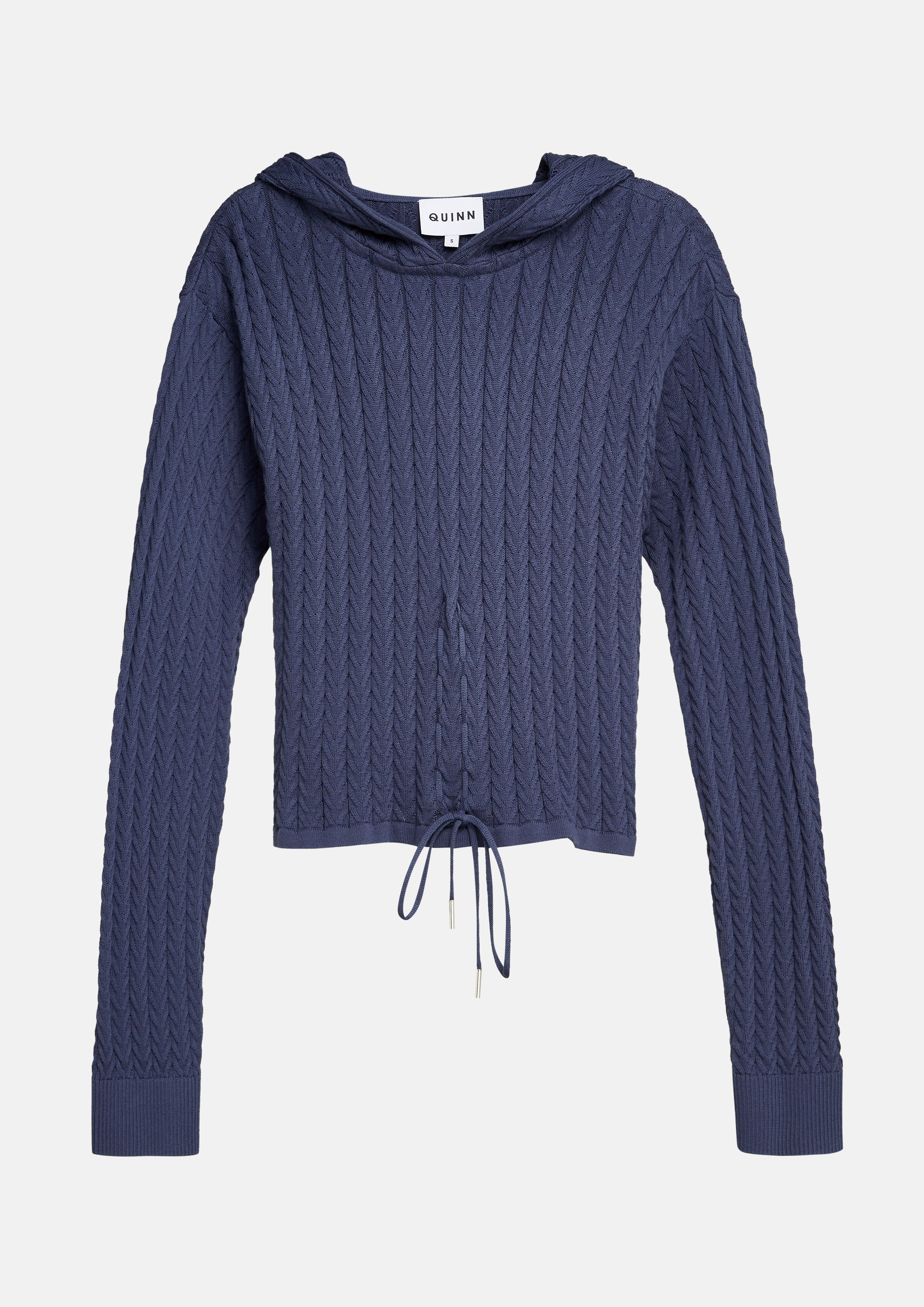 Hood Cable Knit Top