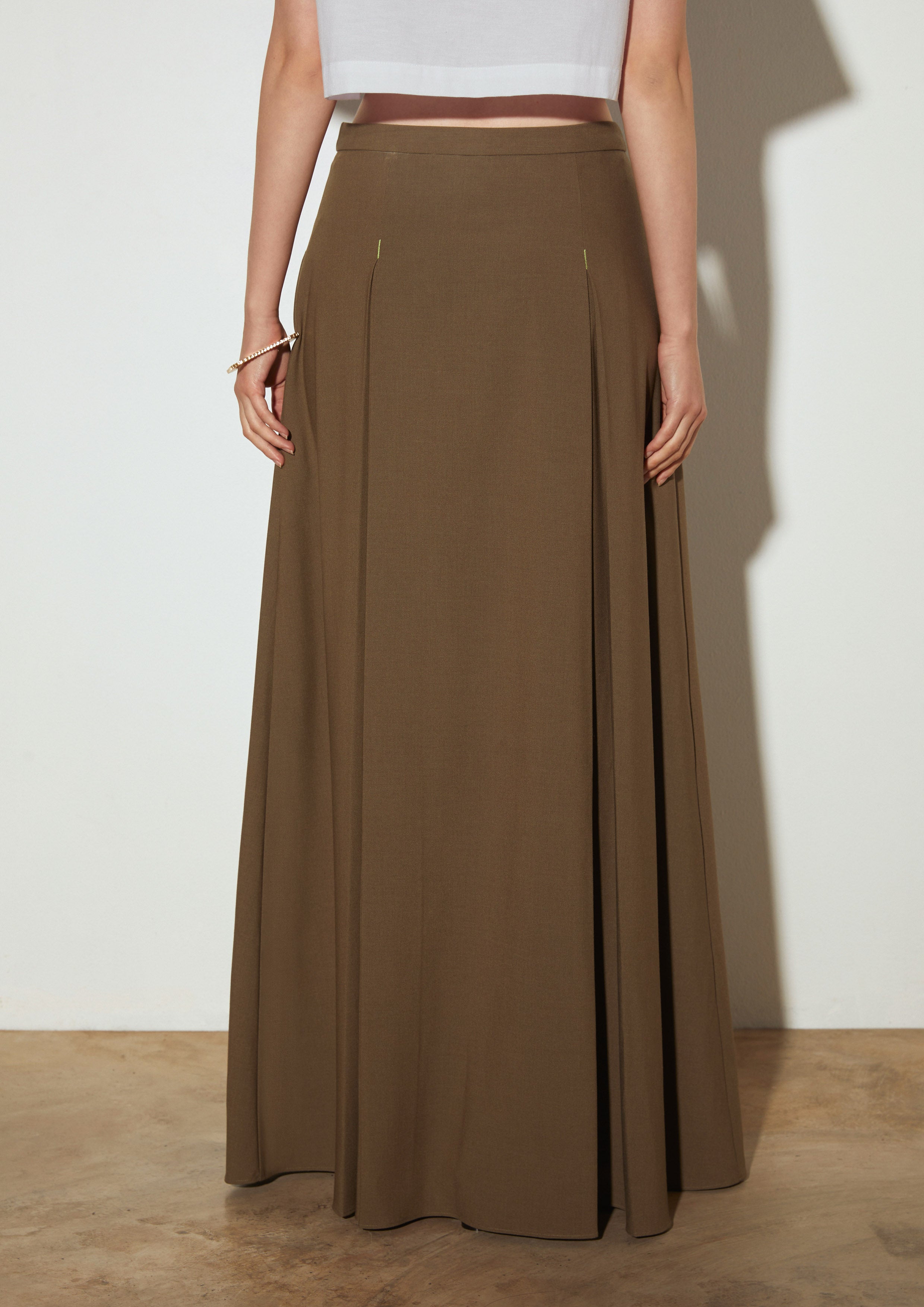 Pleated Maxi Skirt