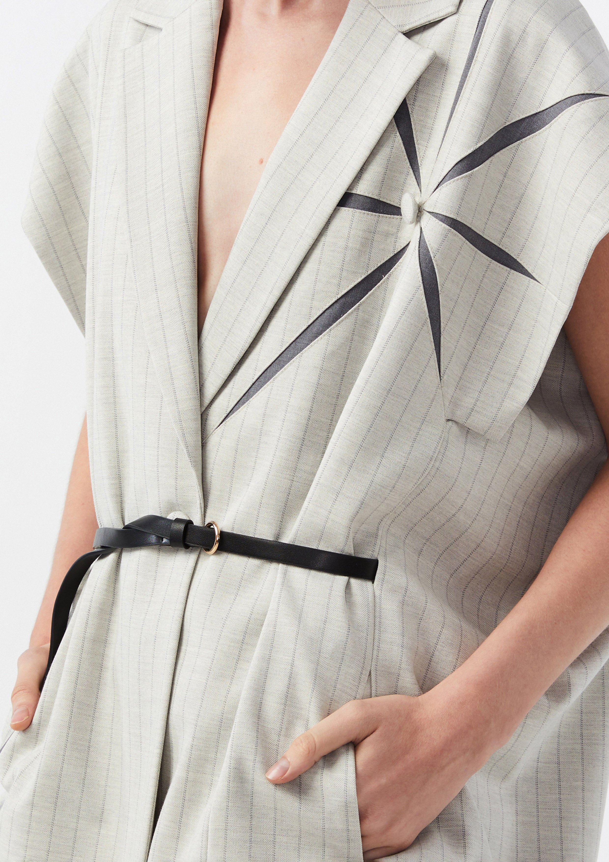 Sleeveless Stripe Mini Dress