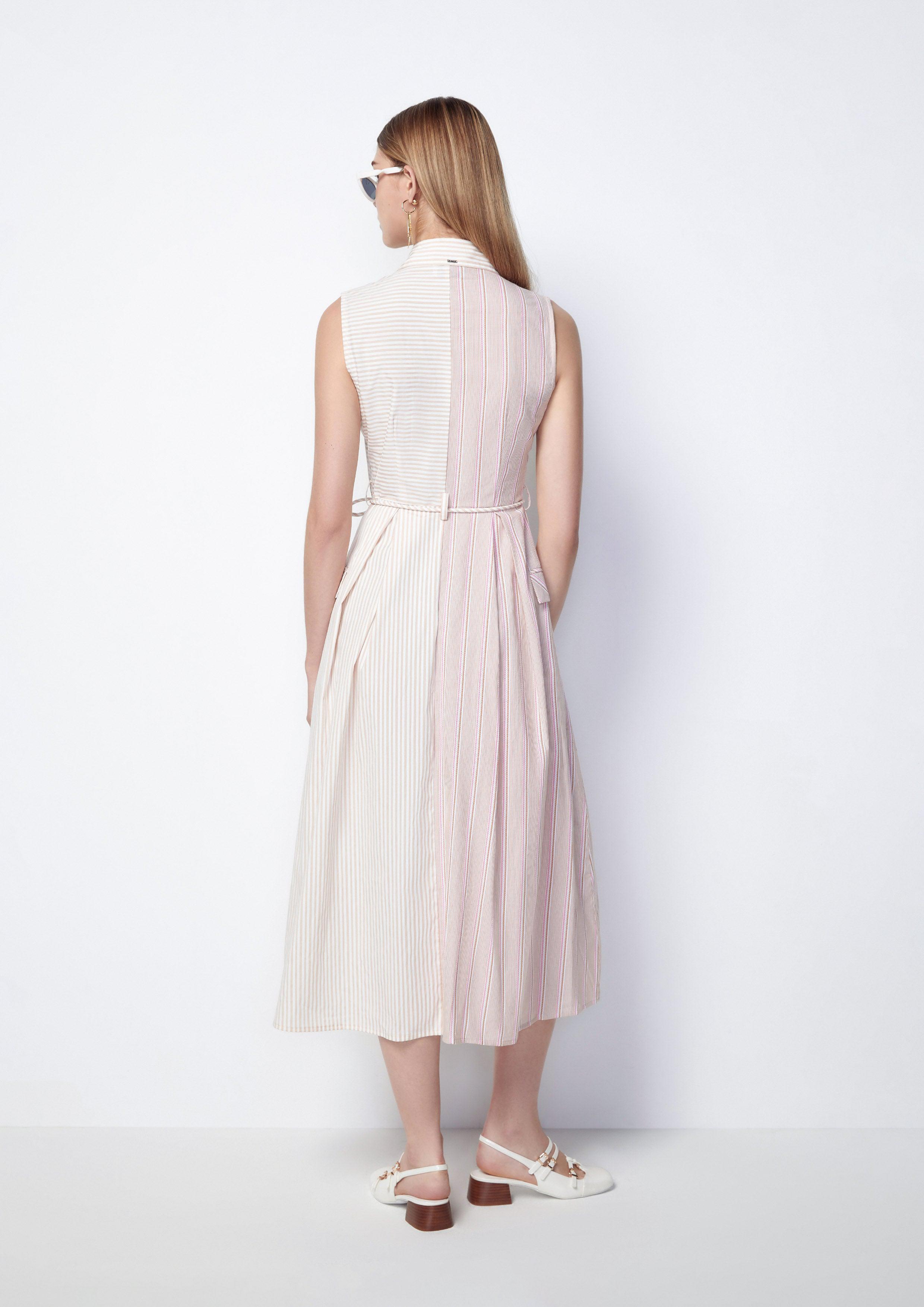 Whimsical Allure Stripe Sleeveless Dress - QuinnOfficial Store