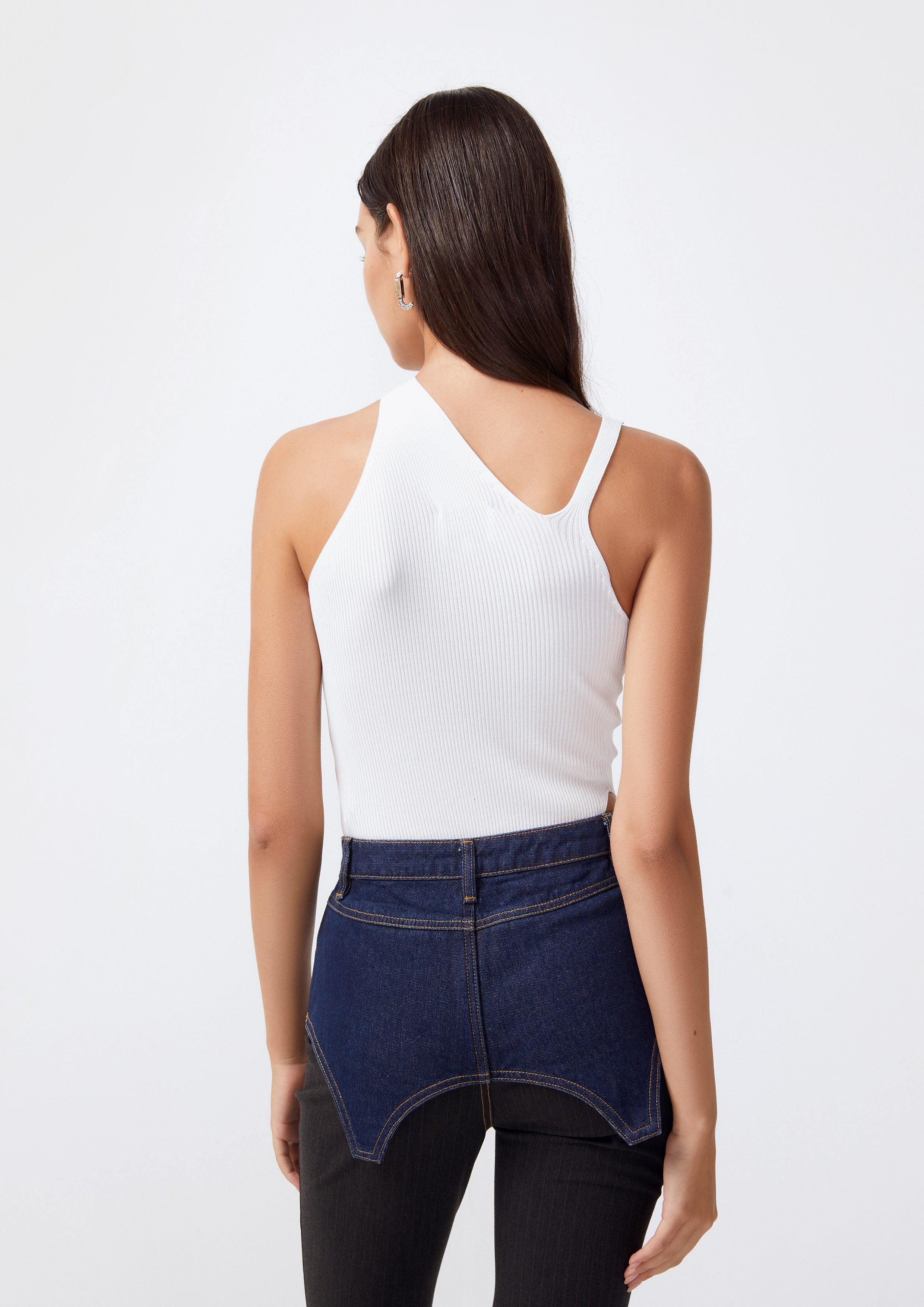 Diana Asymmetric Ribbed Knitted Bodysuit - QuinnOfficial Store