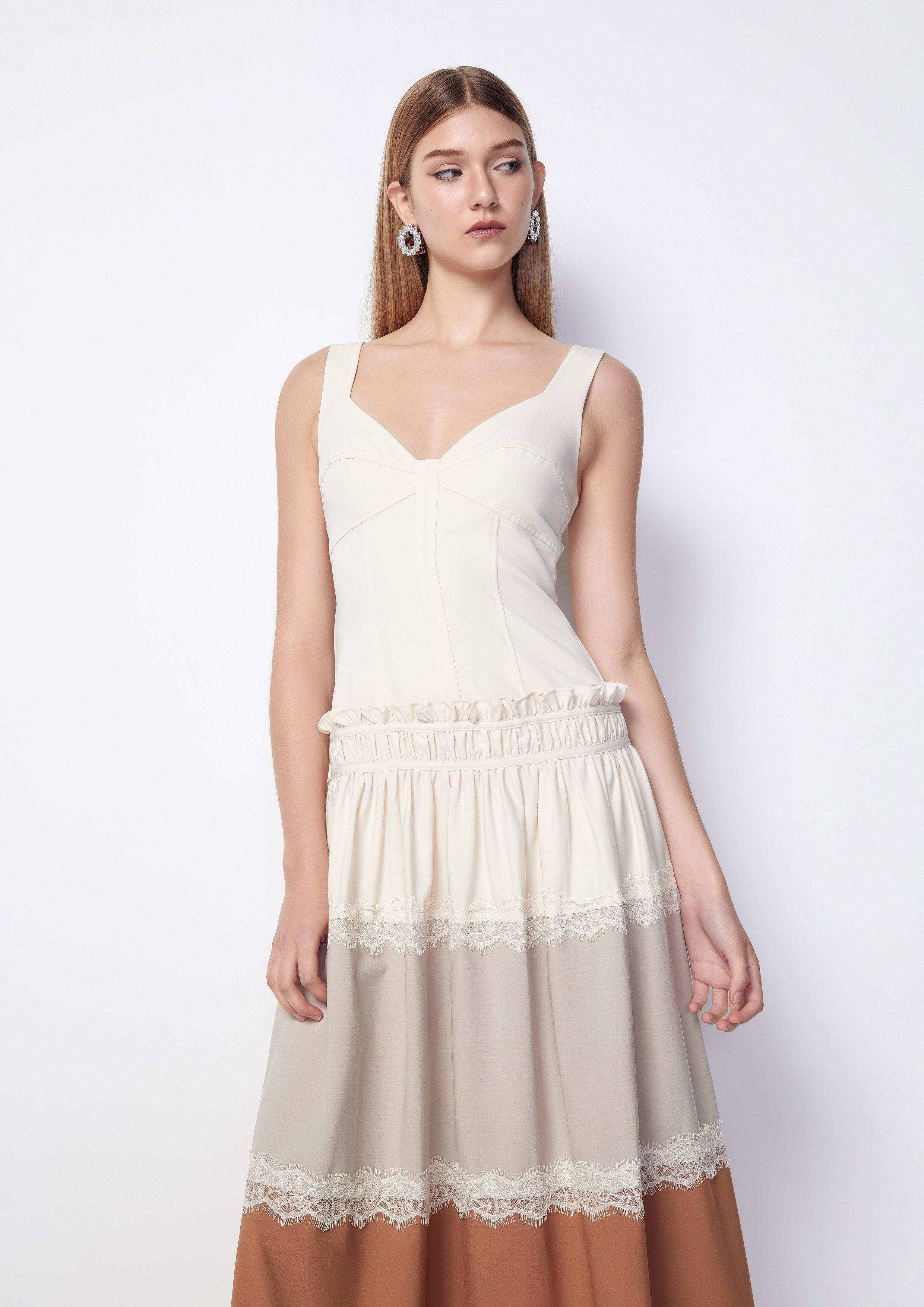 Laced Sleeveless Midi Dress - QuinnOfficial Store