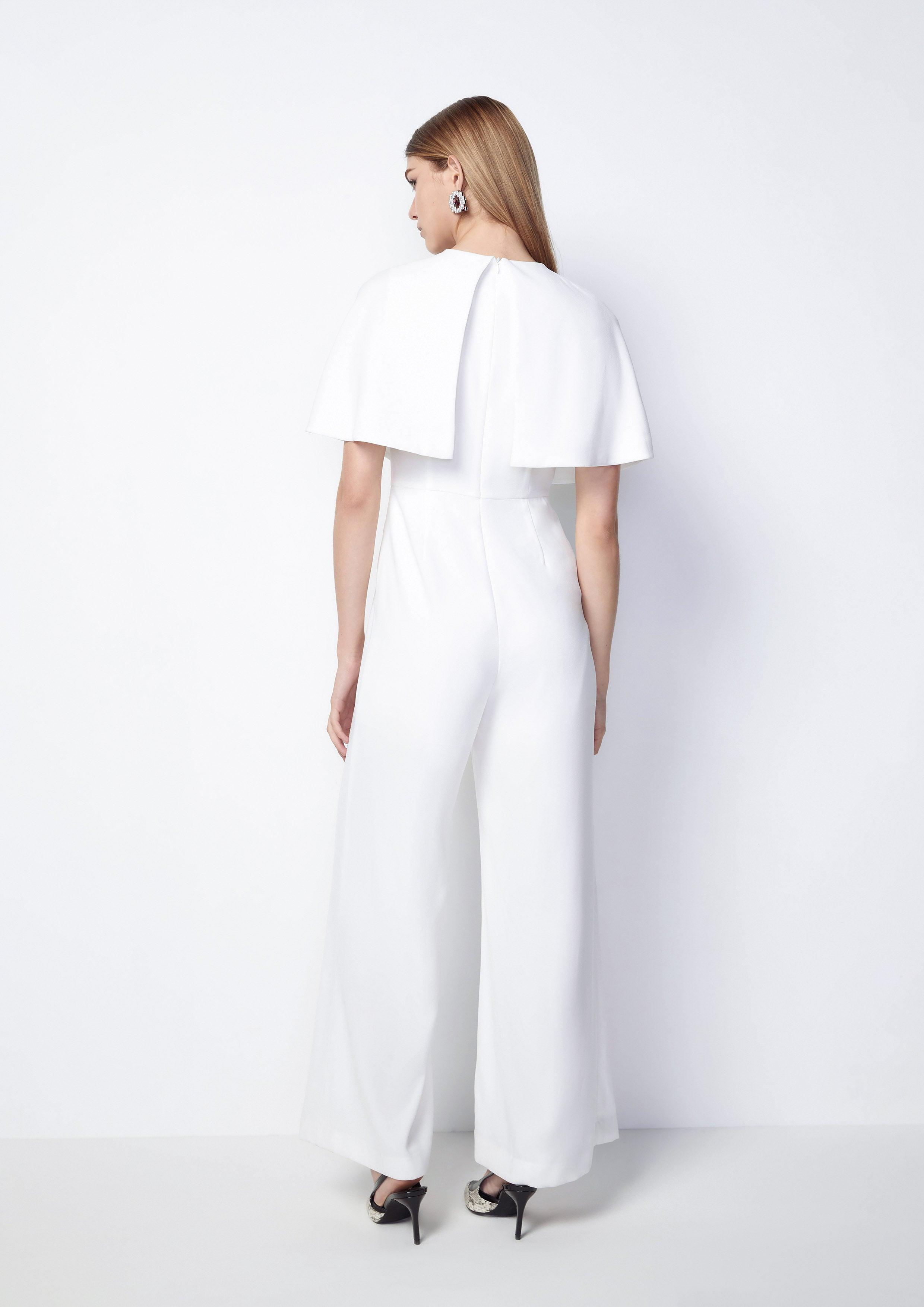 Cape Sleeve Jumpsuit with Flair Pants - QuinnOfficial Store