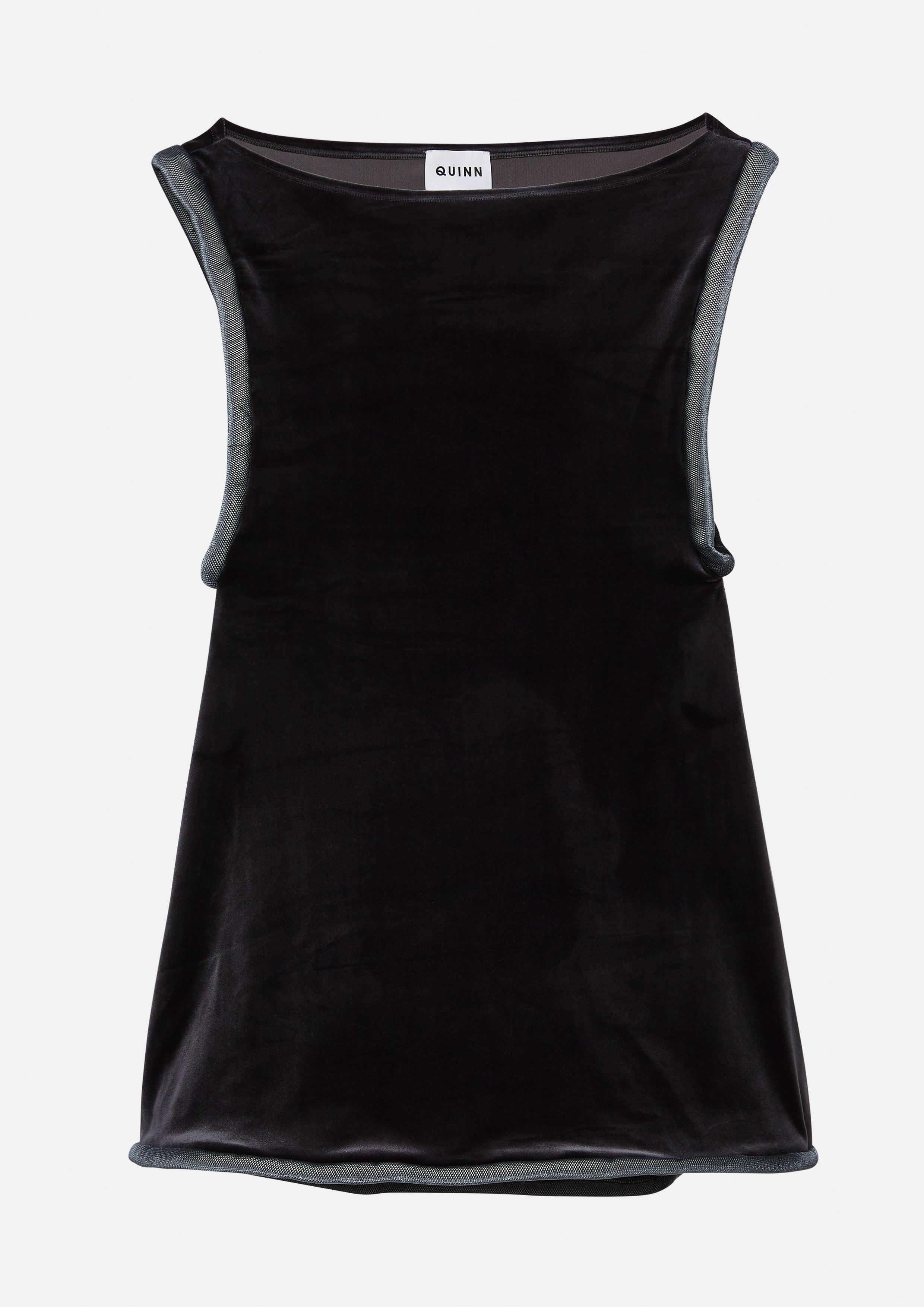 Velvet Wide Loop Sleeveless Mini Dress - QuinnOfficial Store