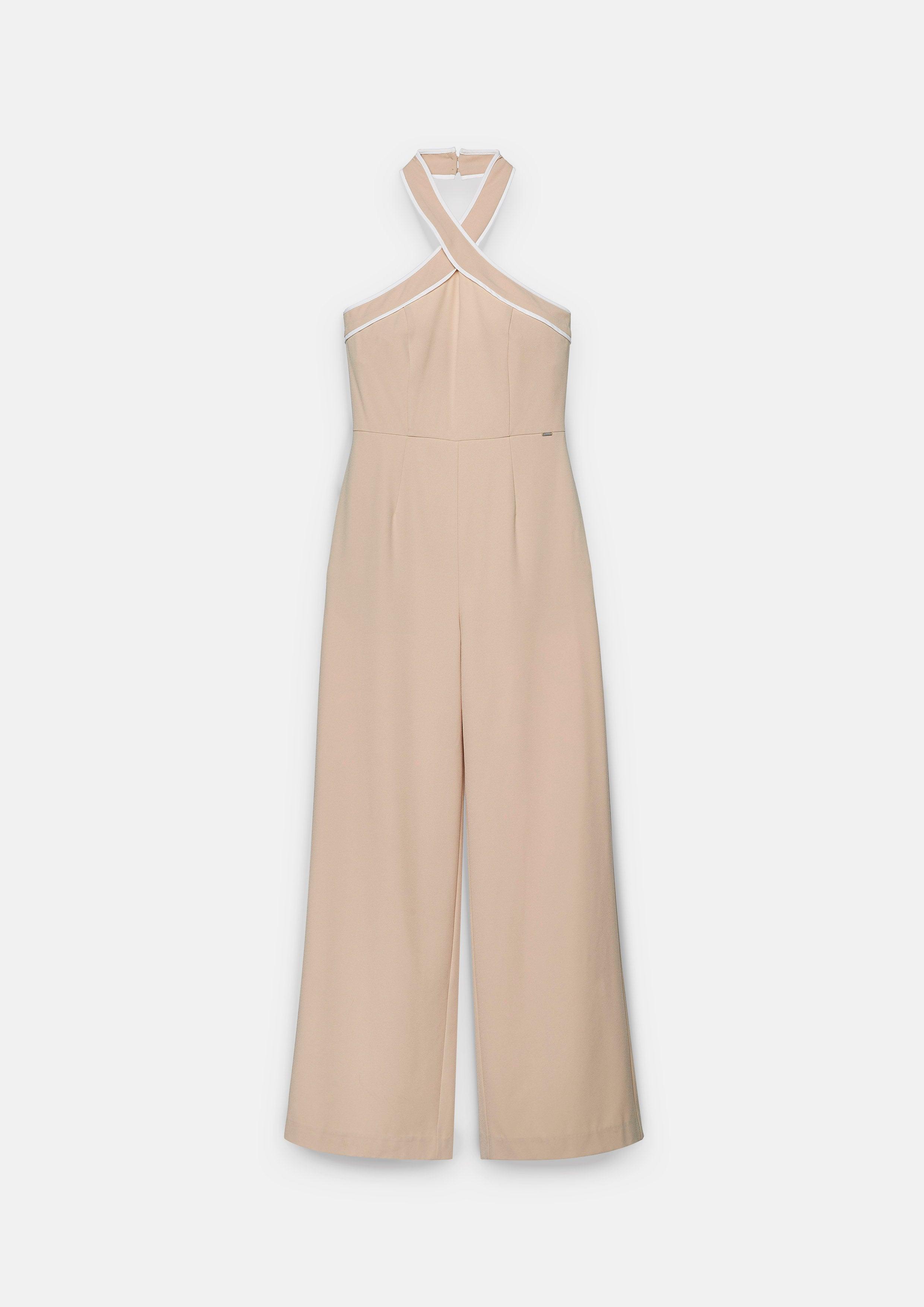 Halter Neck Wide-Leg Jumpsuit - QuinnOfficial Store