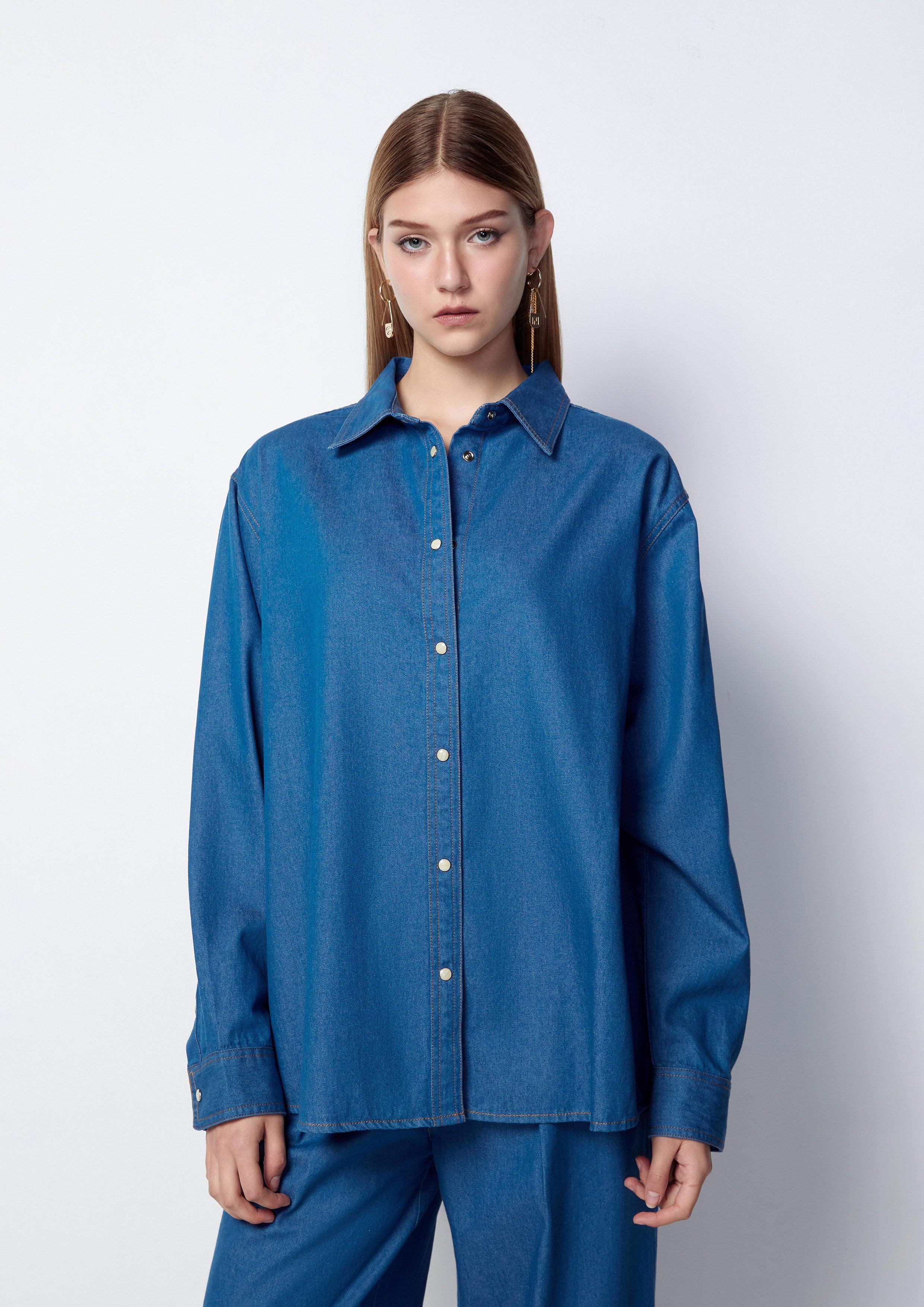 Oversized Denim Shirt - QuinnOfficial Store