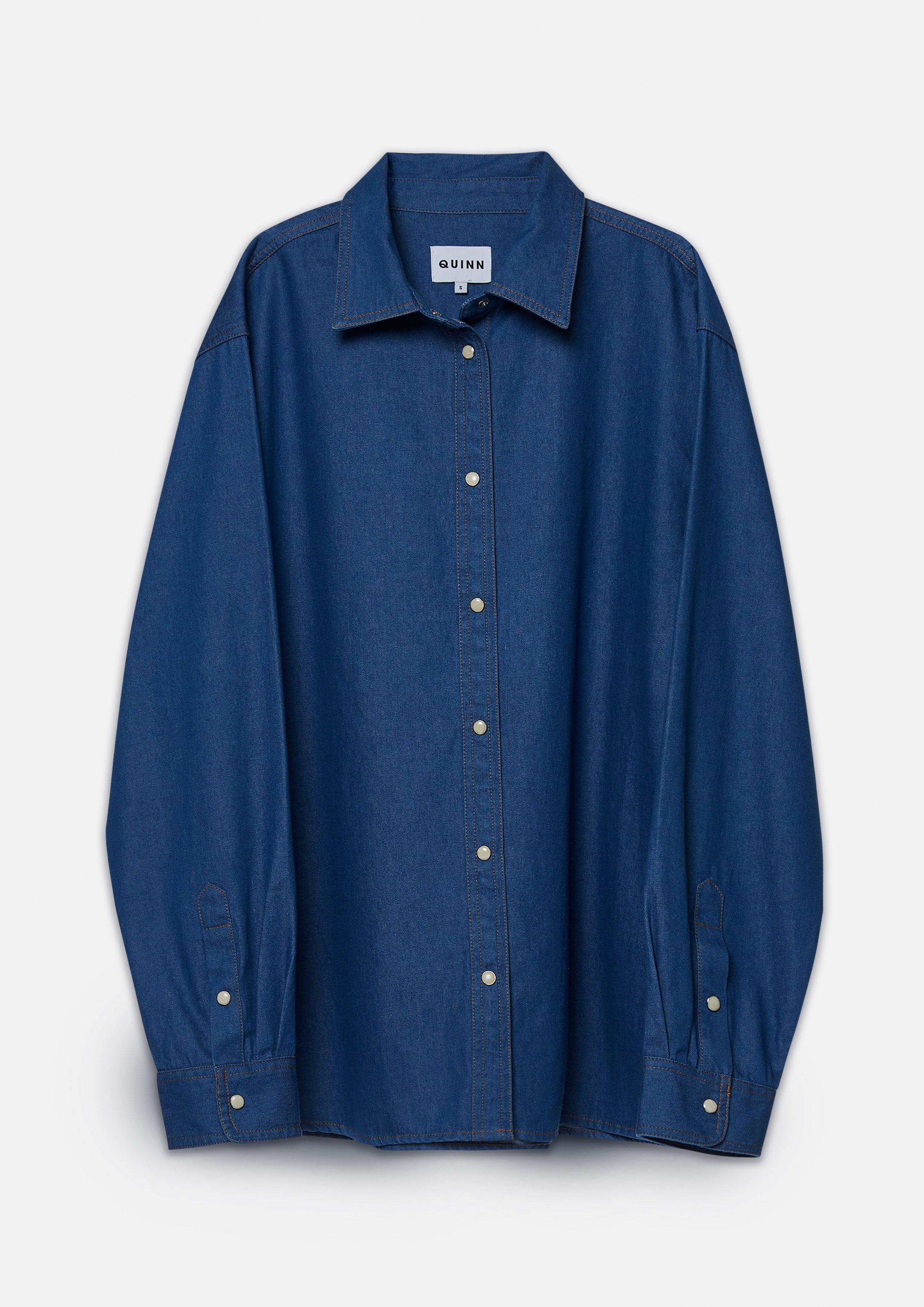 Oversized Denim Shirt - QuinnOfficial Store