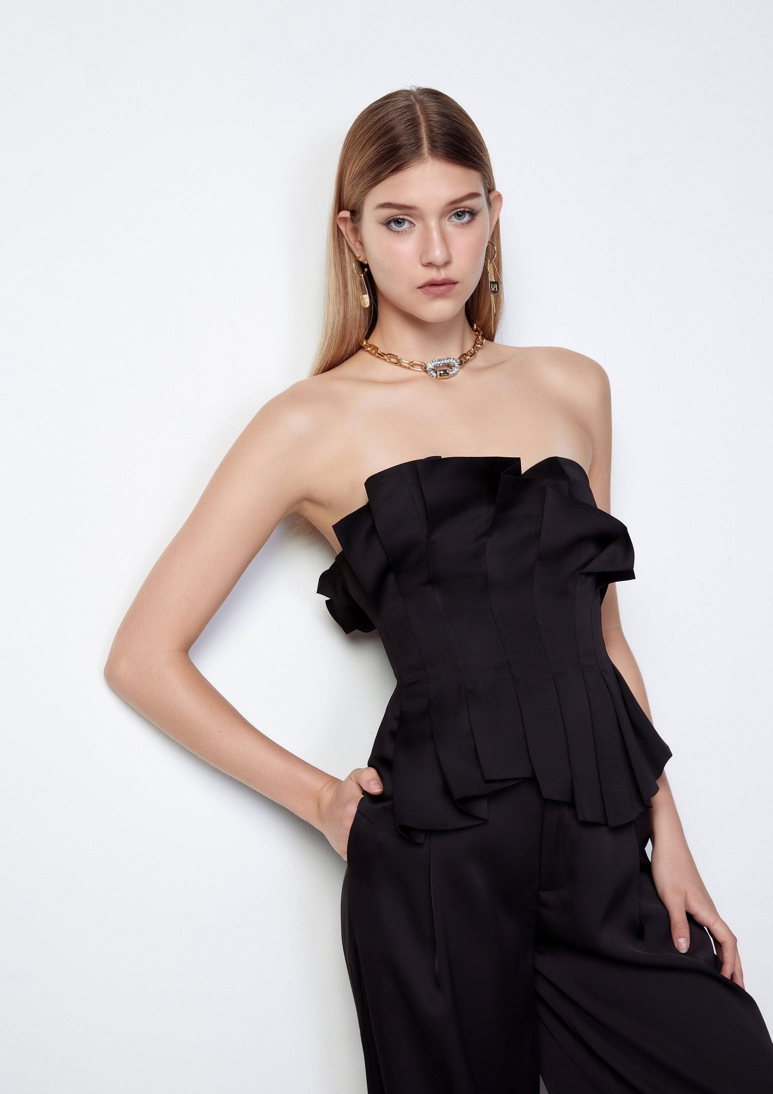 Ruffled Pleated Off Shoulder Blose - QuinnOfficial Store