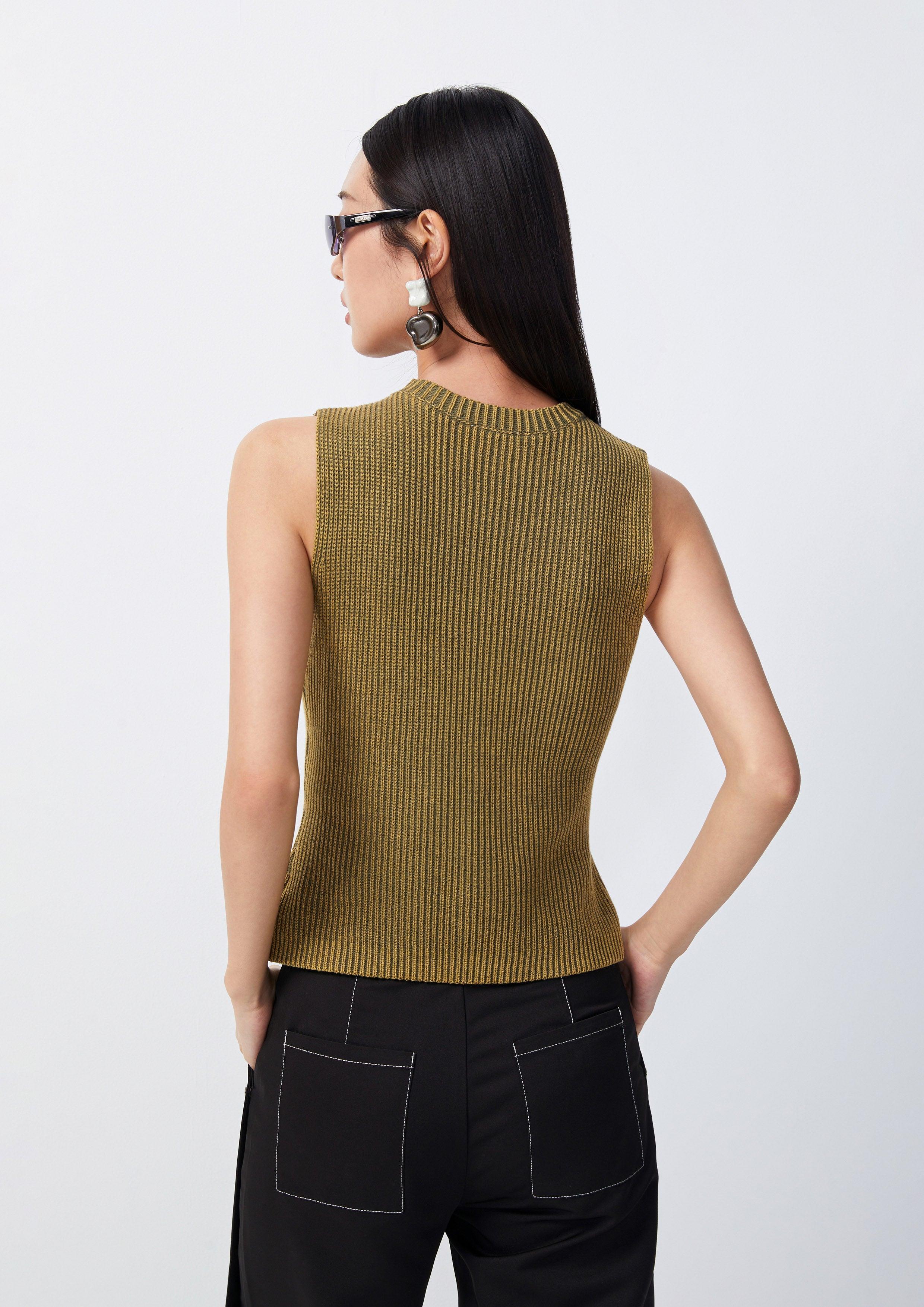 Knitted-Twist Sleeveless Top - QuinnOfficial Store