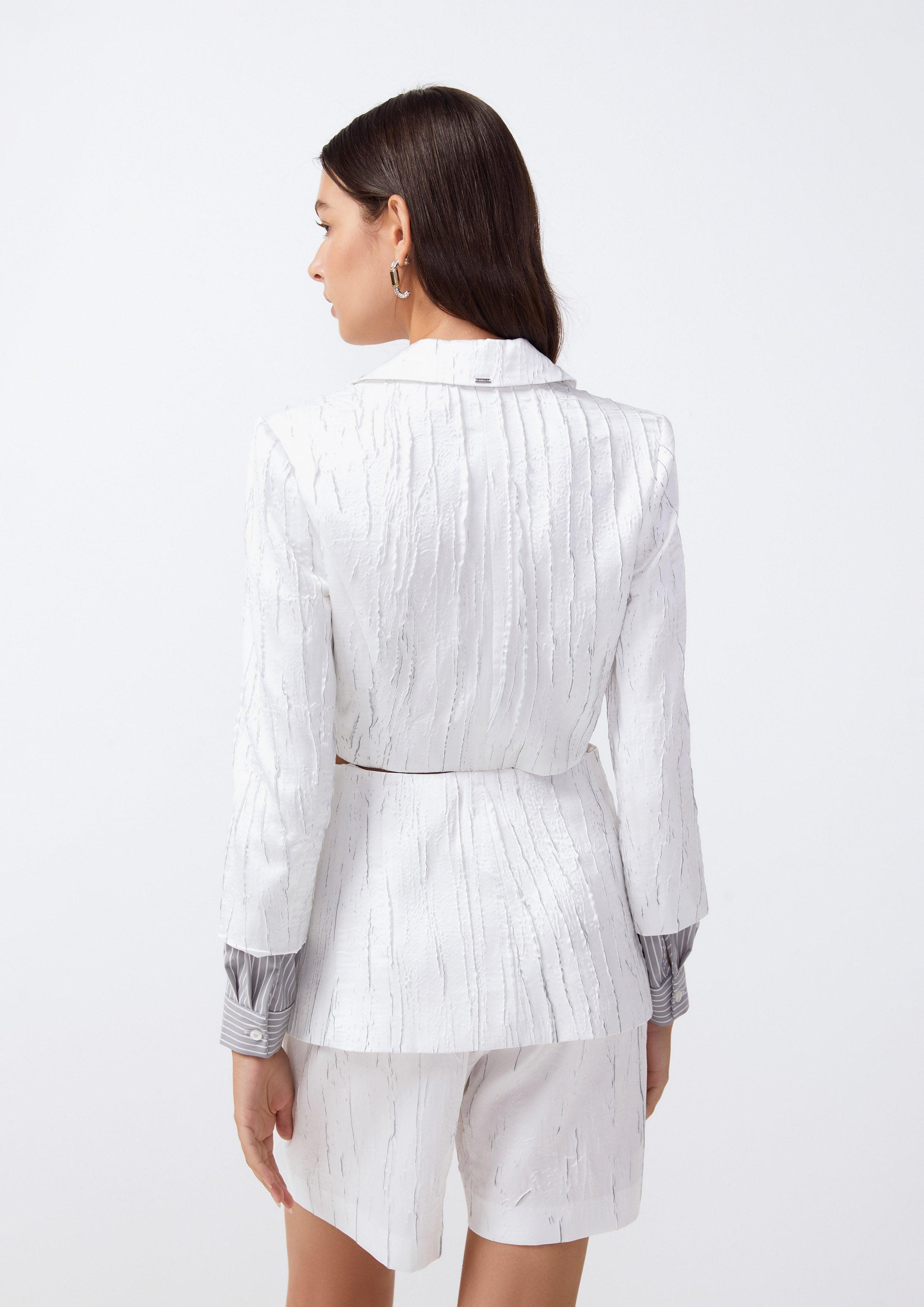 Rough Marble Side Cut-Out Blazer - QuinnOfficial Store