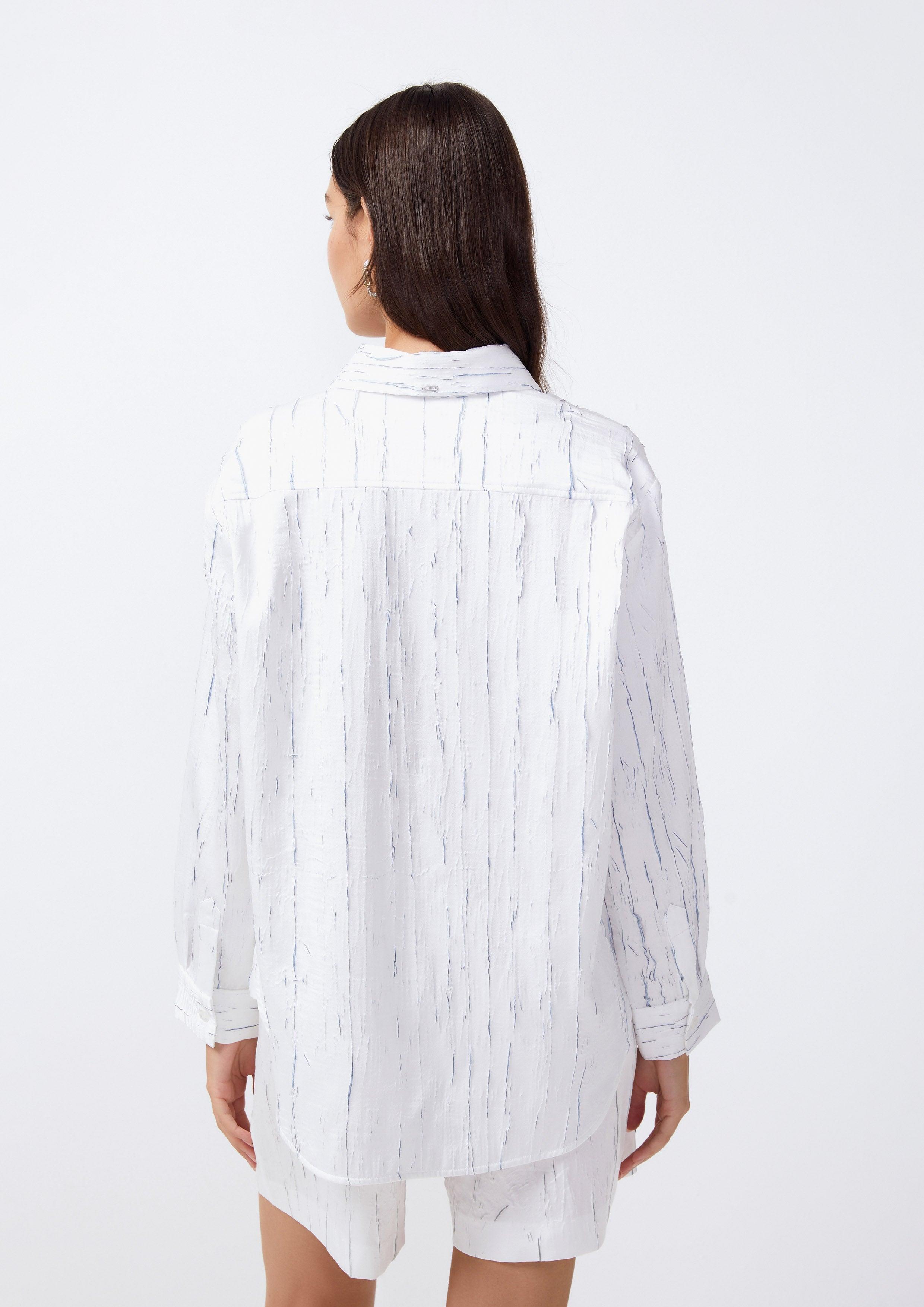 Rough Marble Side Cut-Out Shirt - QuinnOfficial Store