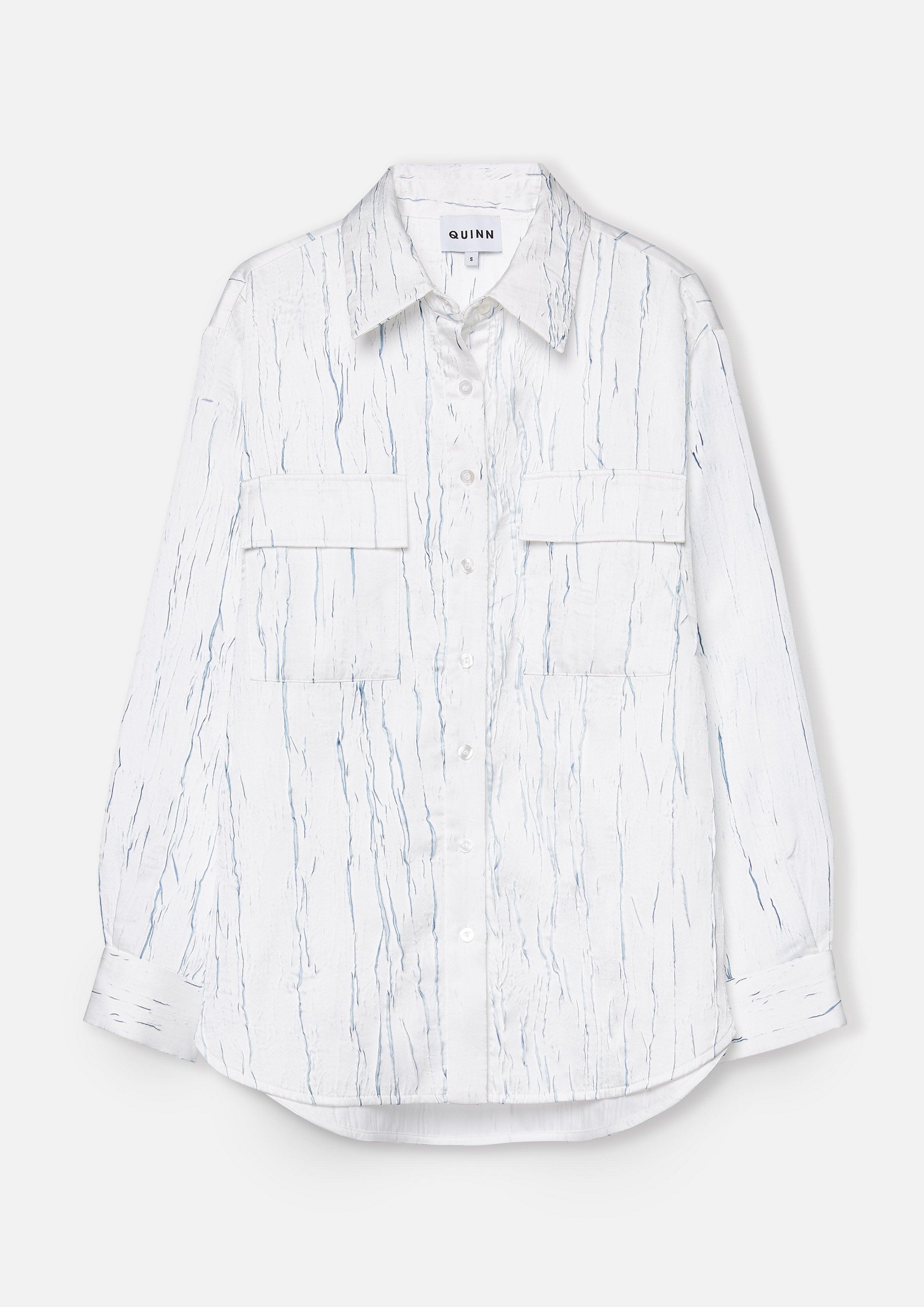 Rough Marble Side Cut-Out Shirt - QuinnOfficial Store