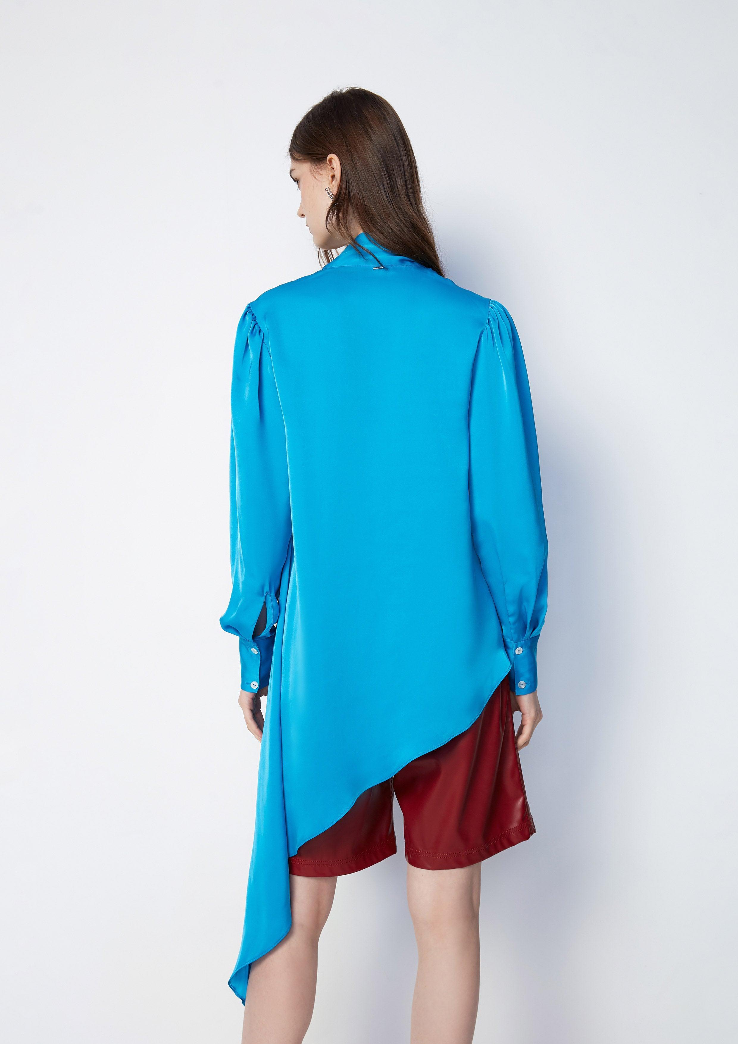 Hazy Harmony Satin Long Sleeve Blouse - QuinnOfficial Store