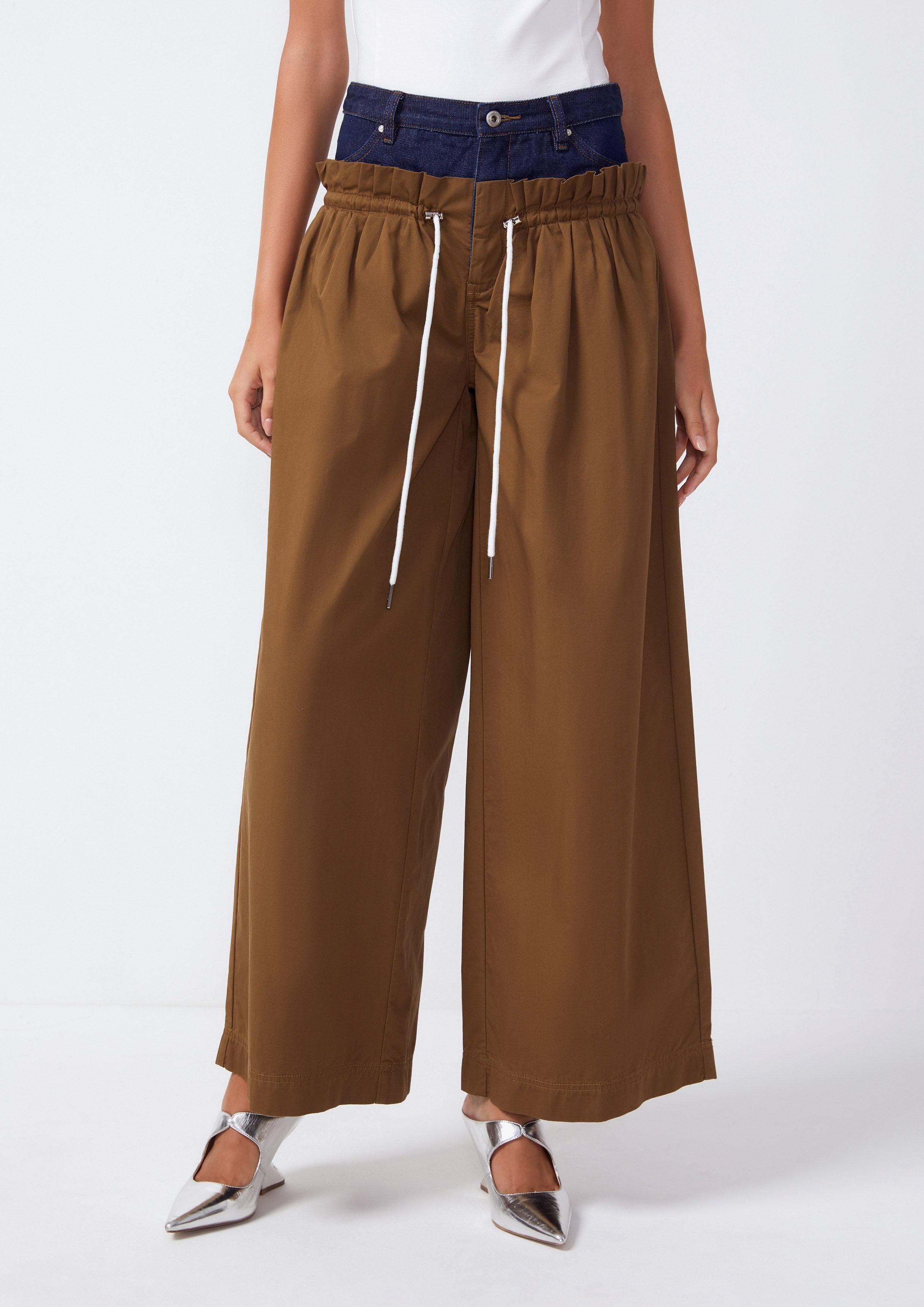 Helena Denim Jeans Layered Wide Leg Pants - QuinnOfficial Store