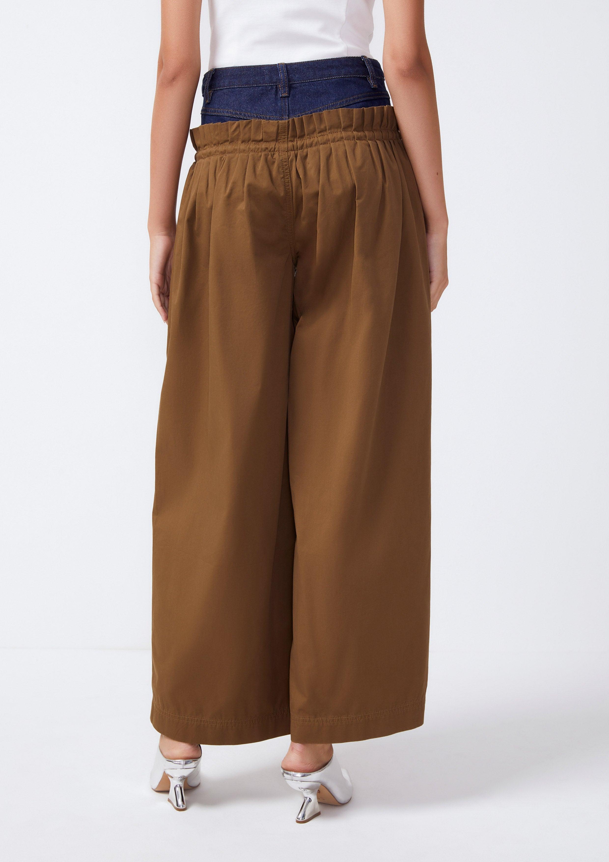 Helena Denim Jeans Layered Wide Leg Pants - QuinnOfficial Store