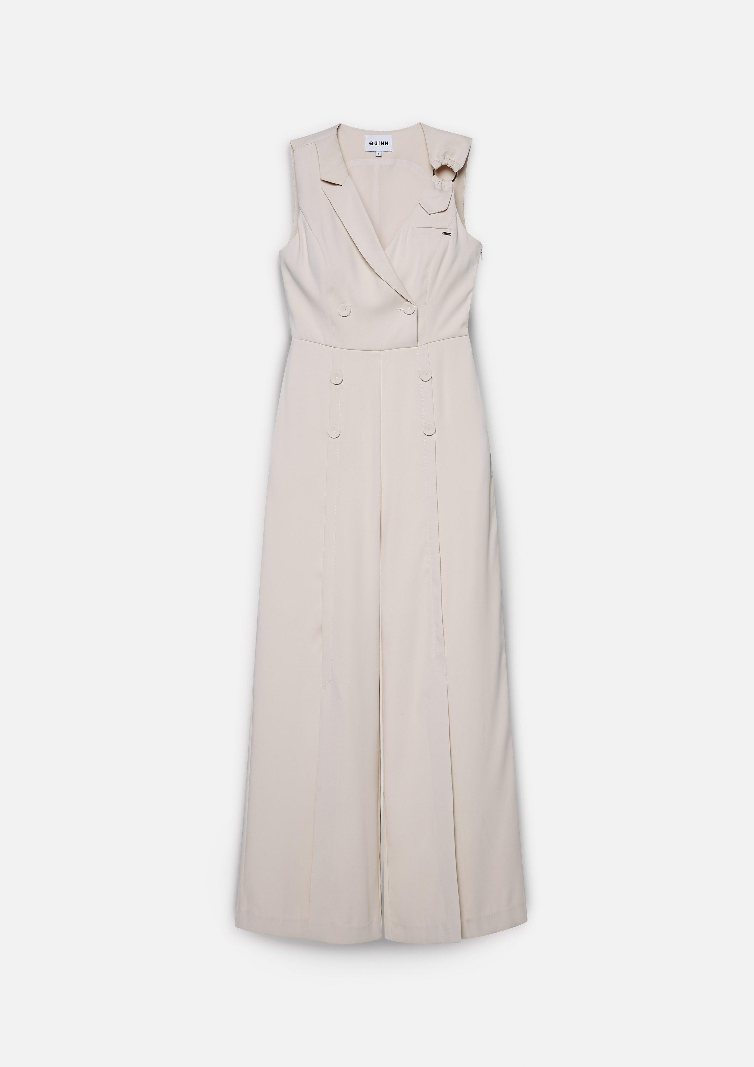 Sleeveless Asymmetrical Collared Jumpsuit - QuinnOfficial Store