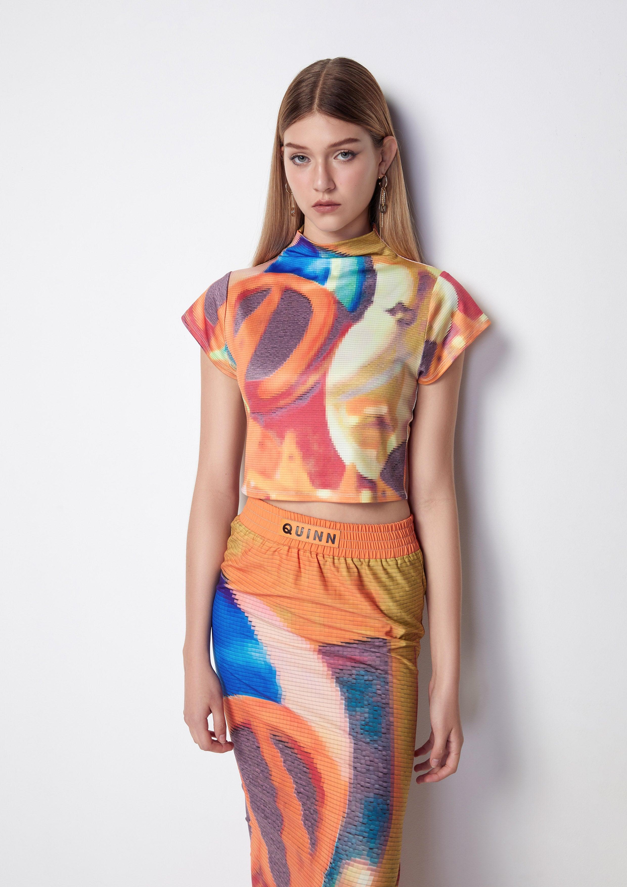 Co-ord Set Hologram Printed - QuinnOfficial Store