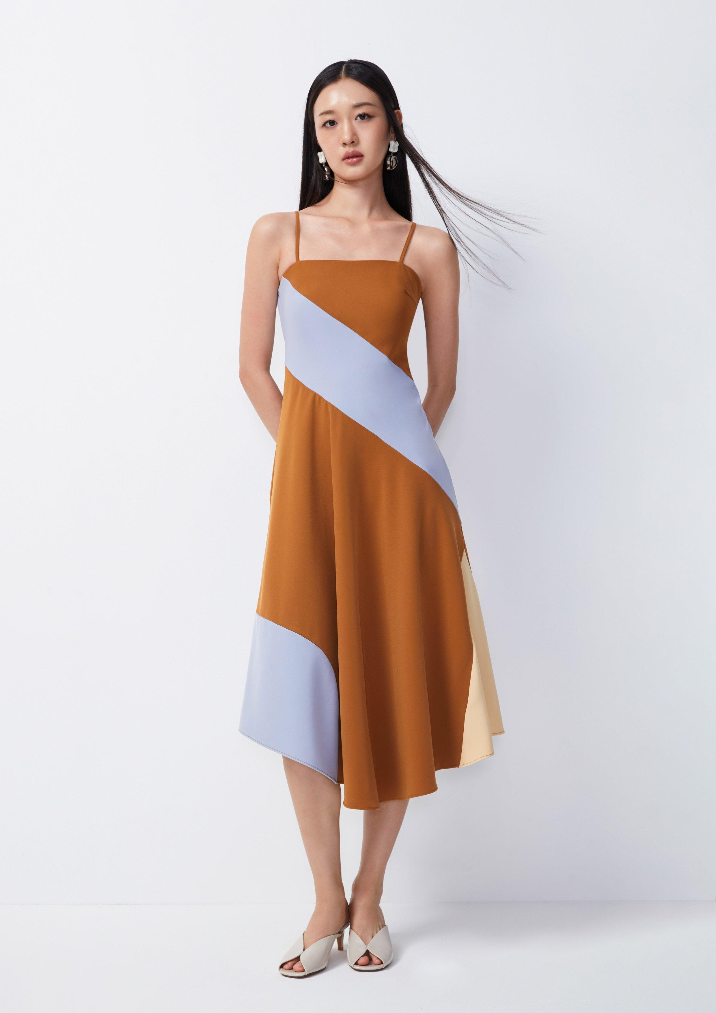 Bronze Blossom Woven Maxi Dress - QuinnOfficial Store