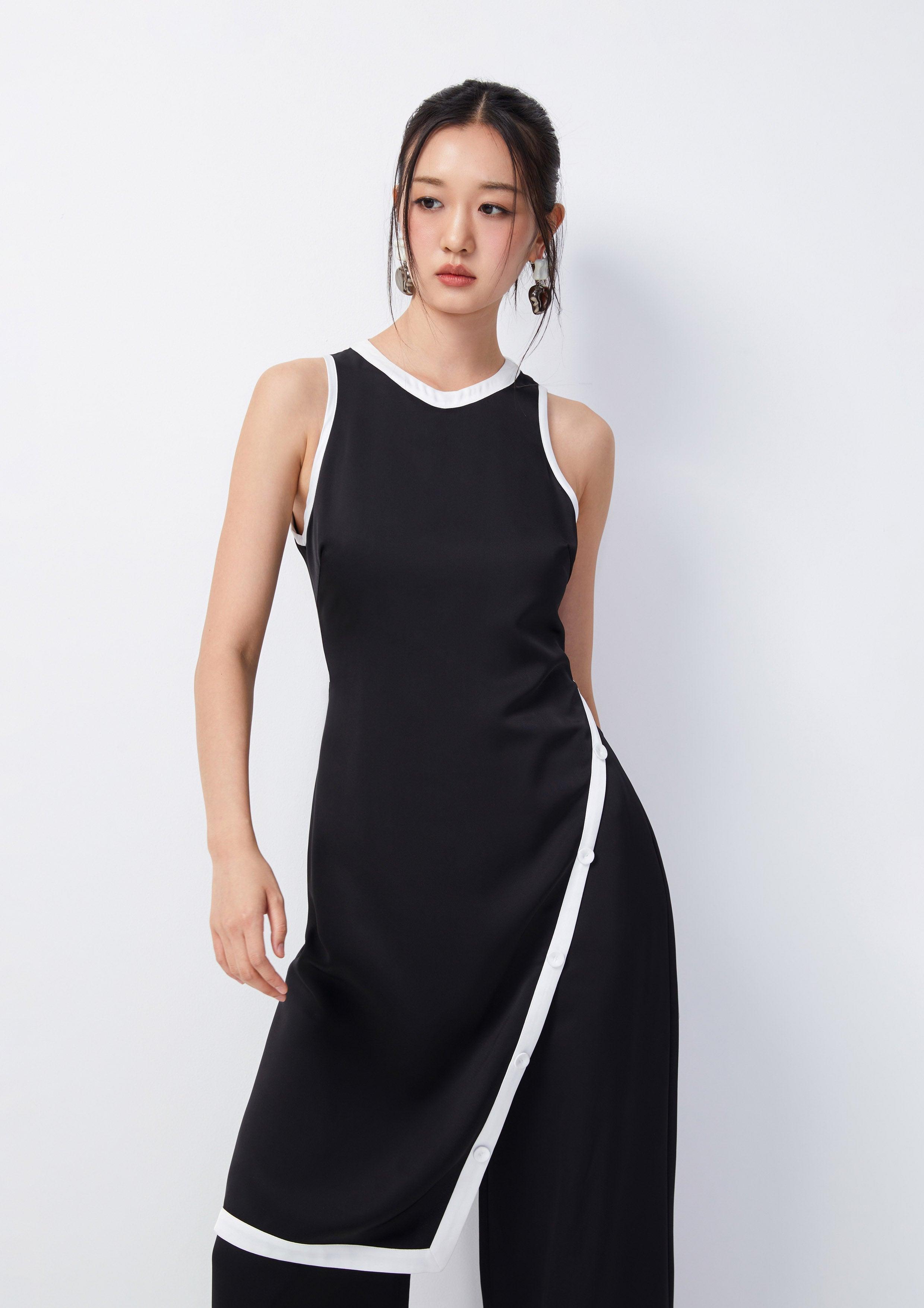 Draped Front Black Jumpsuit - QuinnOfficial Store