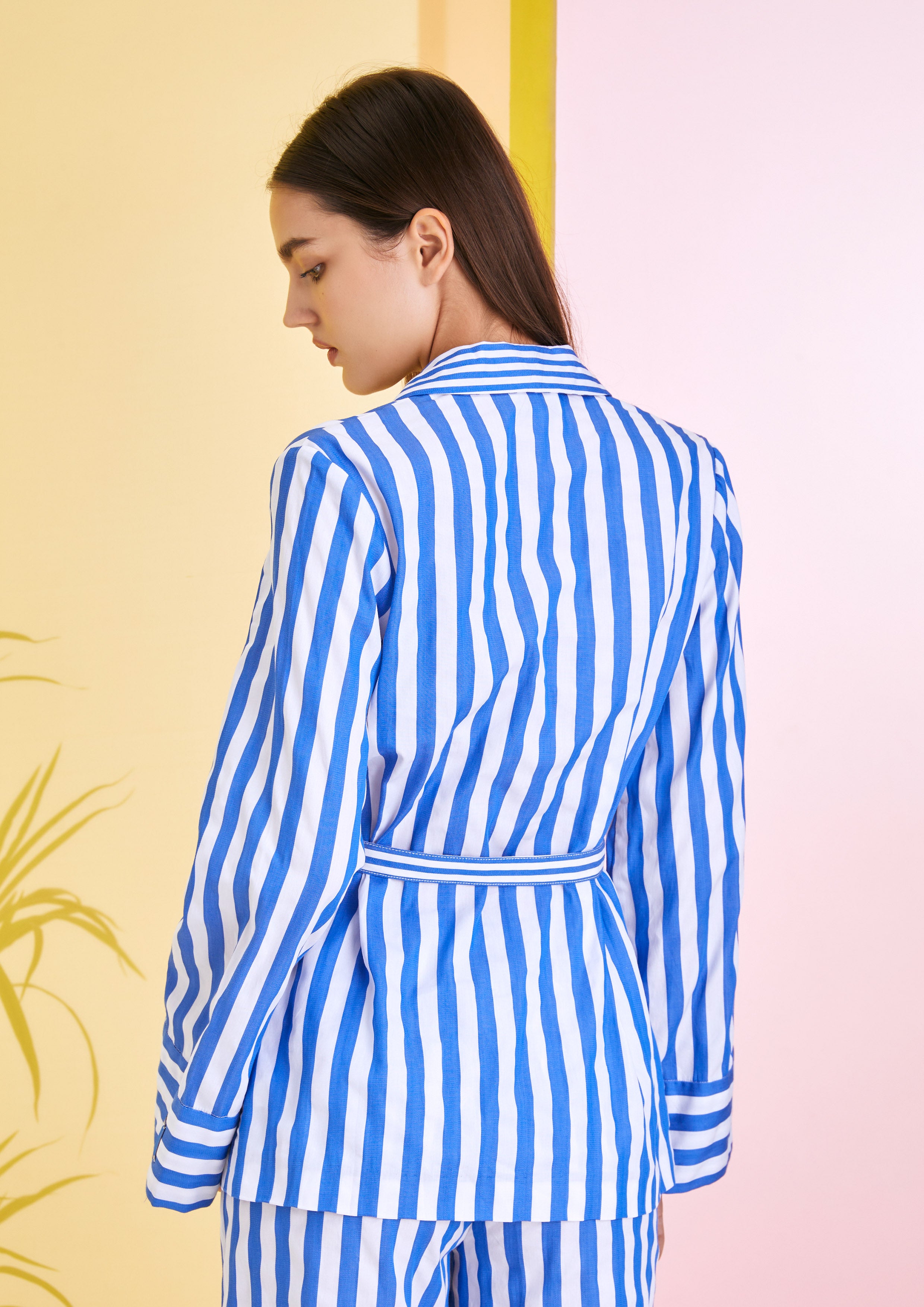 Nautical Marine Striped Blazer