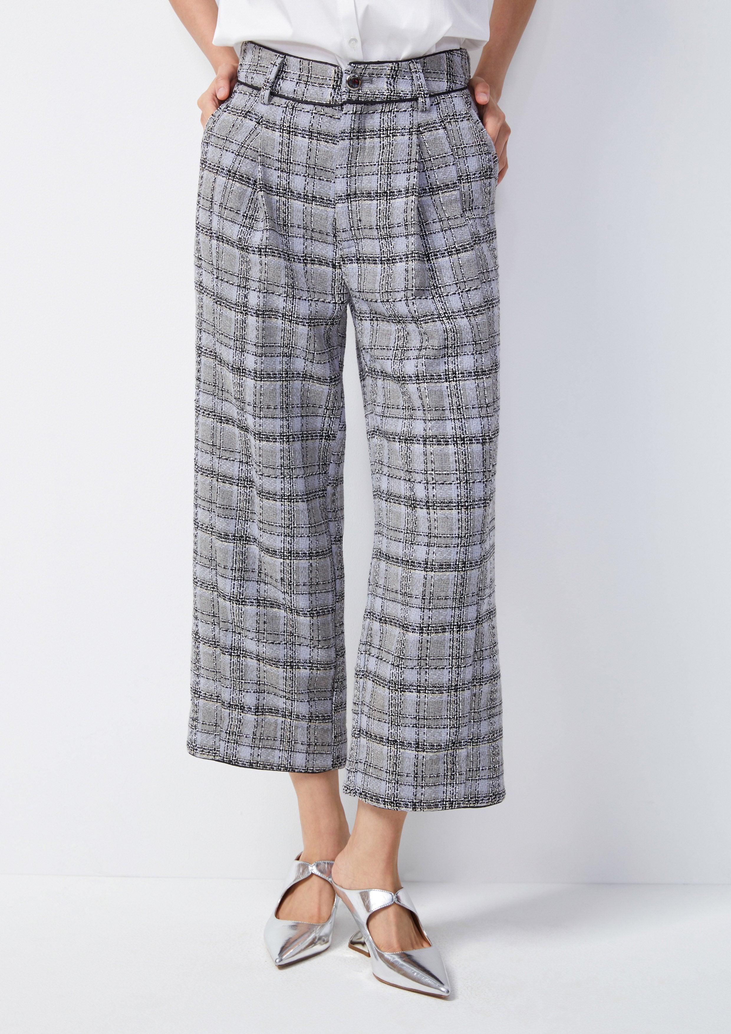 Lady Grey Plaid Chequered Trousers - QuinnOfficial Store