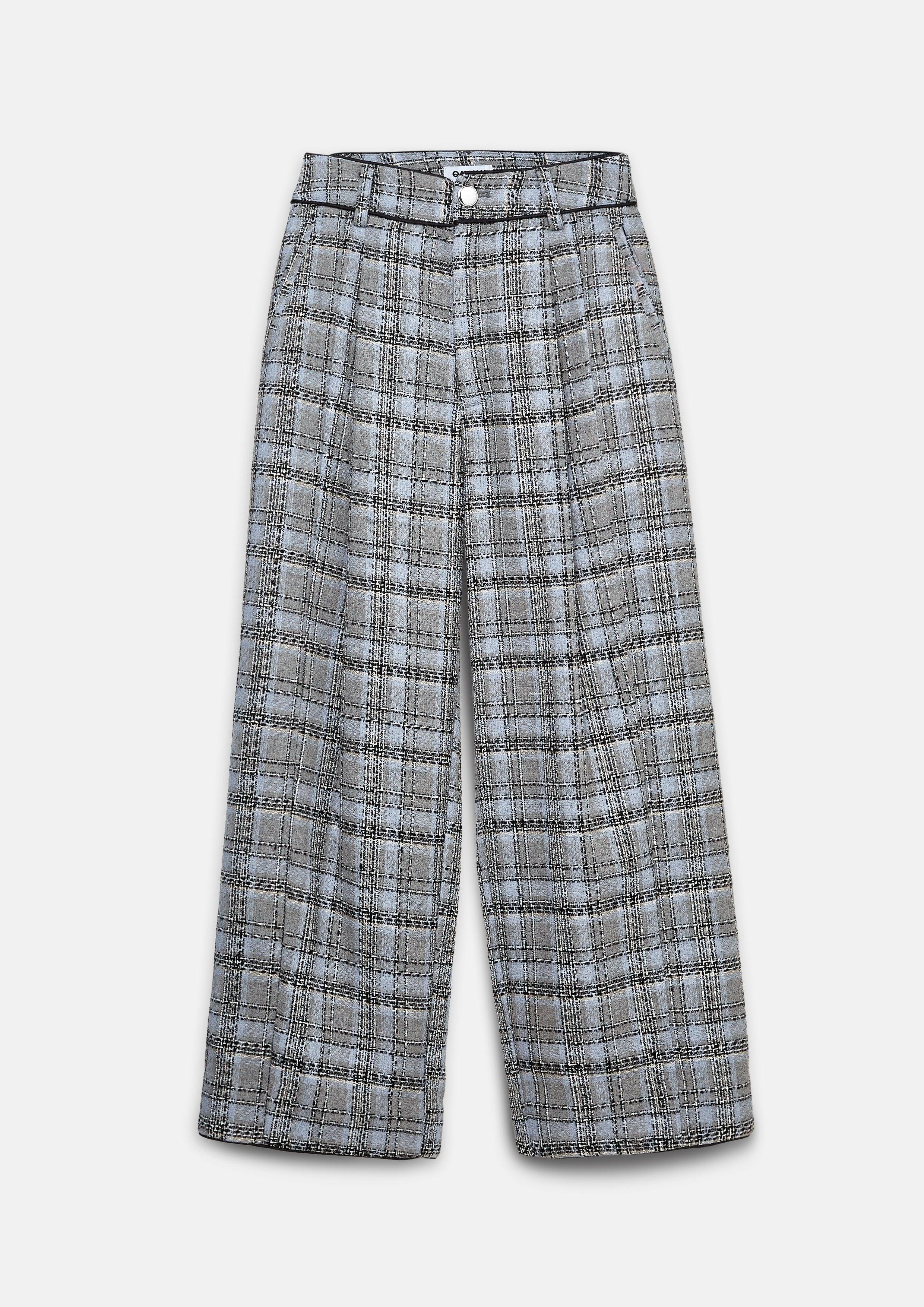 Lady Grey Plaid Chequered Trousers - QuinnOfficial Store