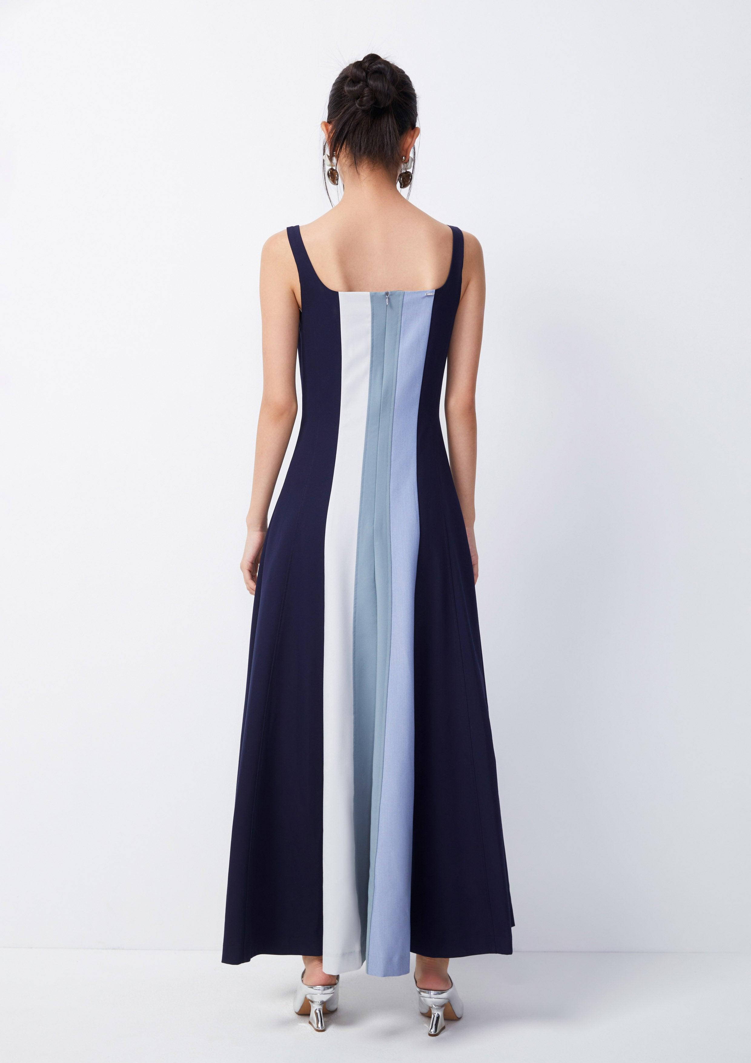 Colour Block Pattern Maxi Dress - QuinnOfficial Store