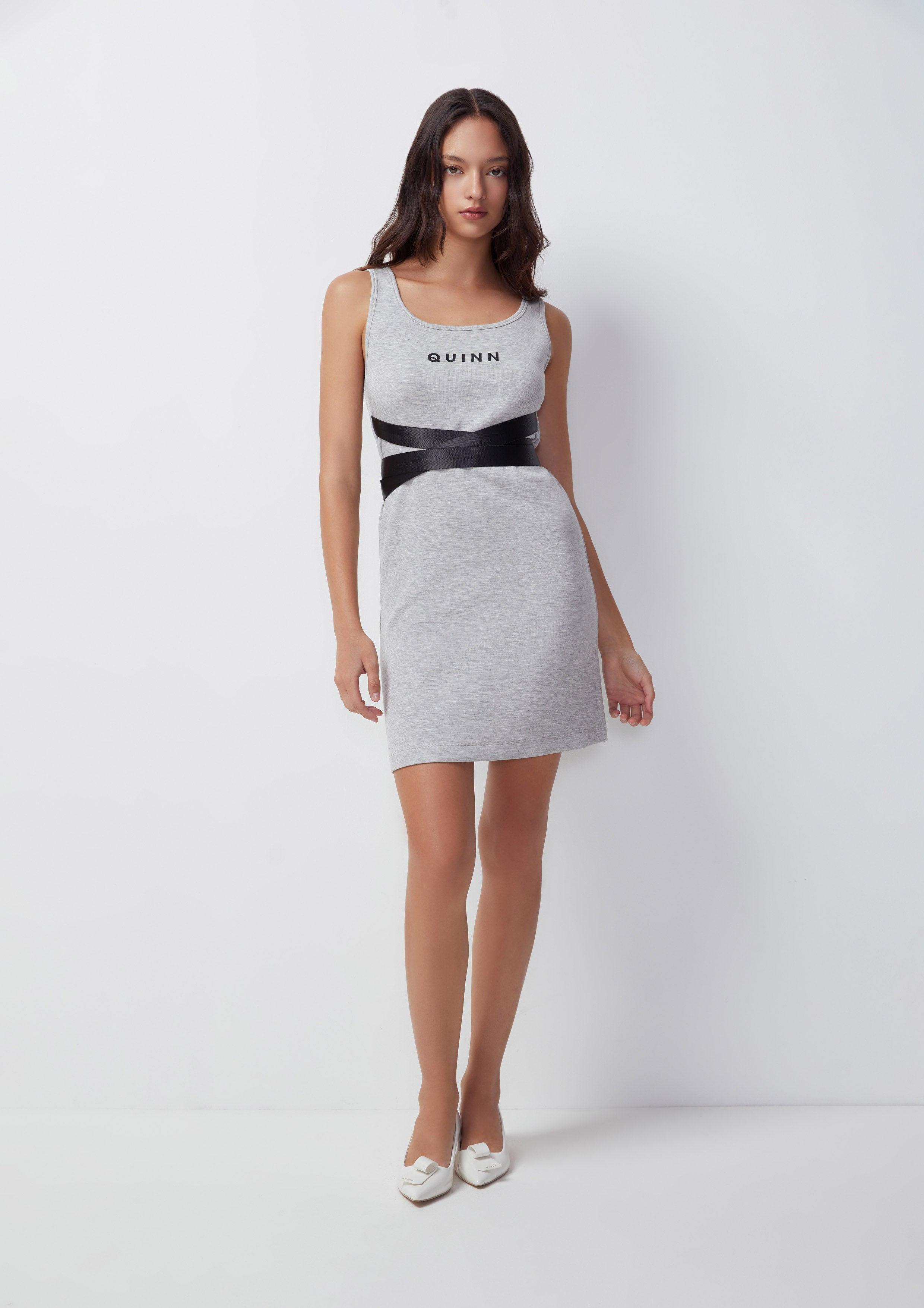 Fantasy Veil Belt Trim Sleeveless Dress - Quinn TH