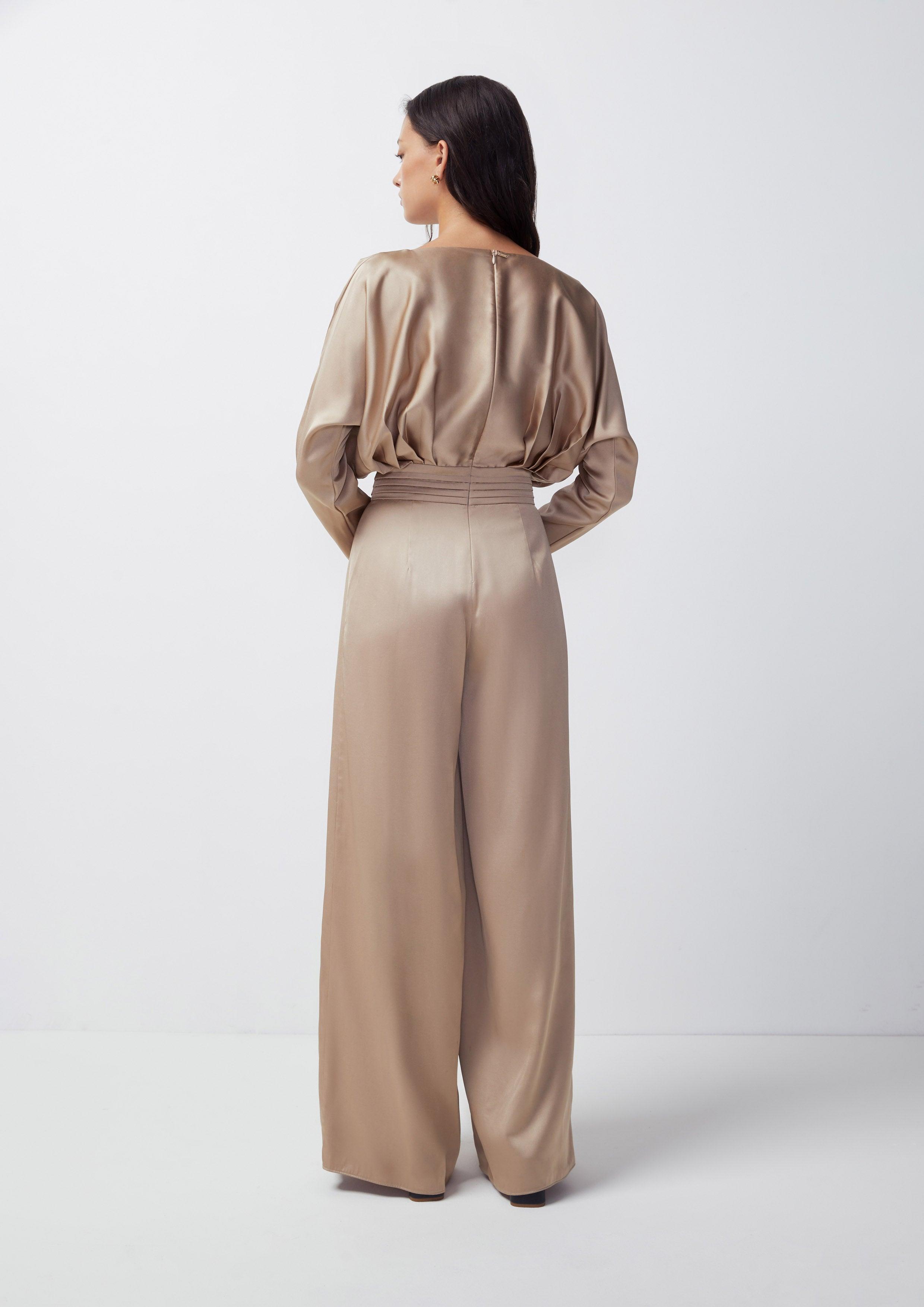 Mirage Reverie Satin Long Sleeve Jumpsuit - Quinn TH