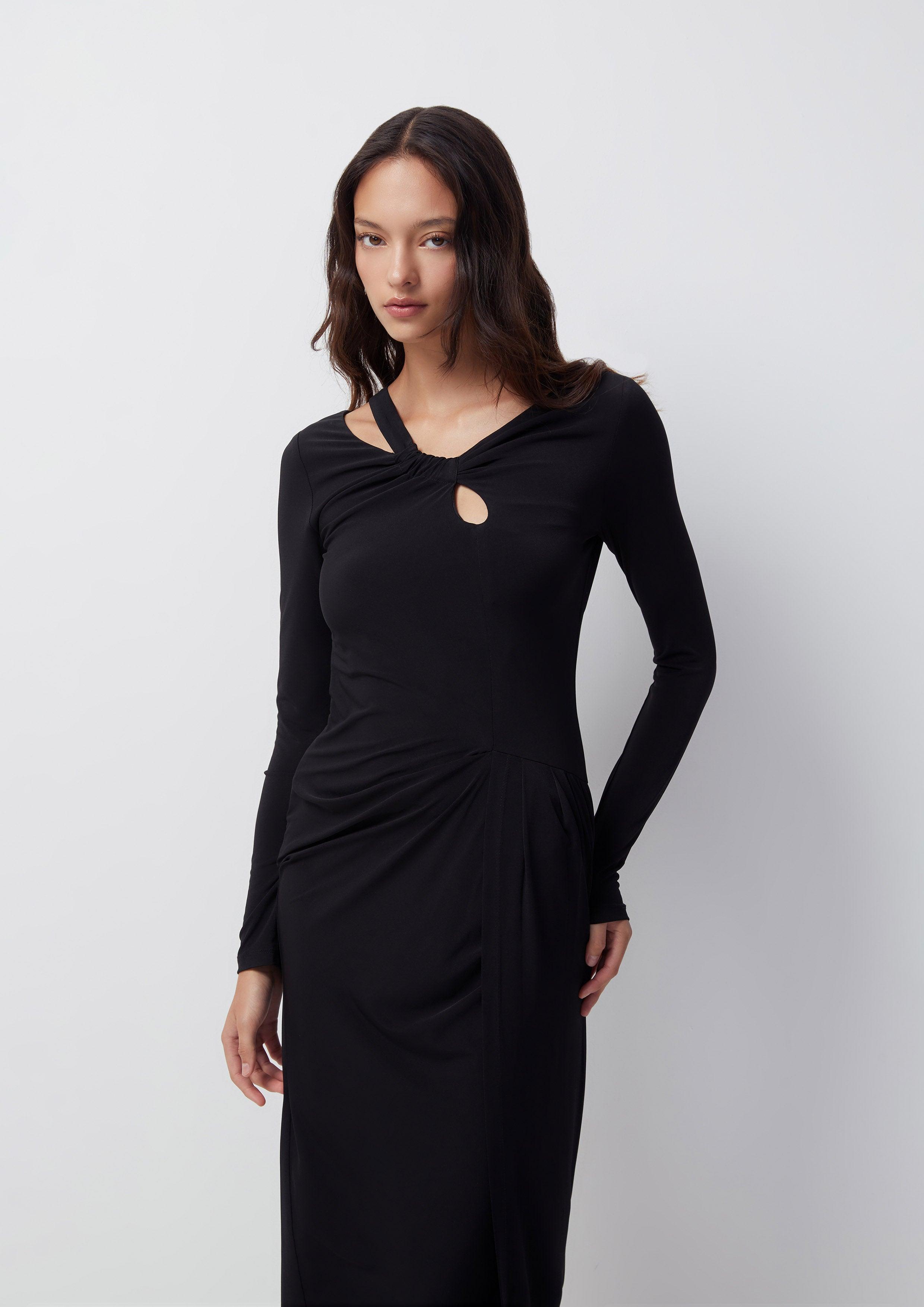 Celestial Visions Ruched Long Sleeve Dress - Quinn TH