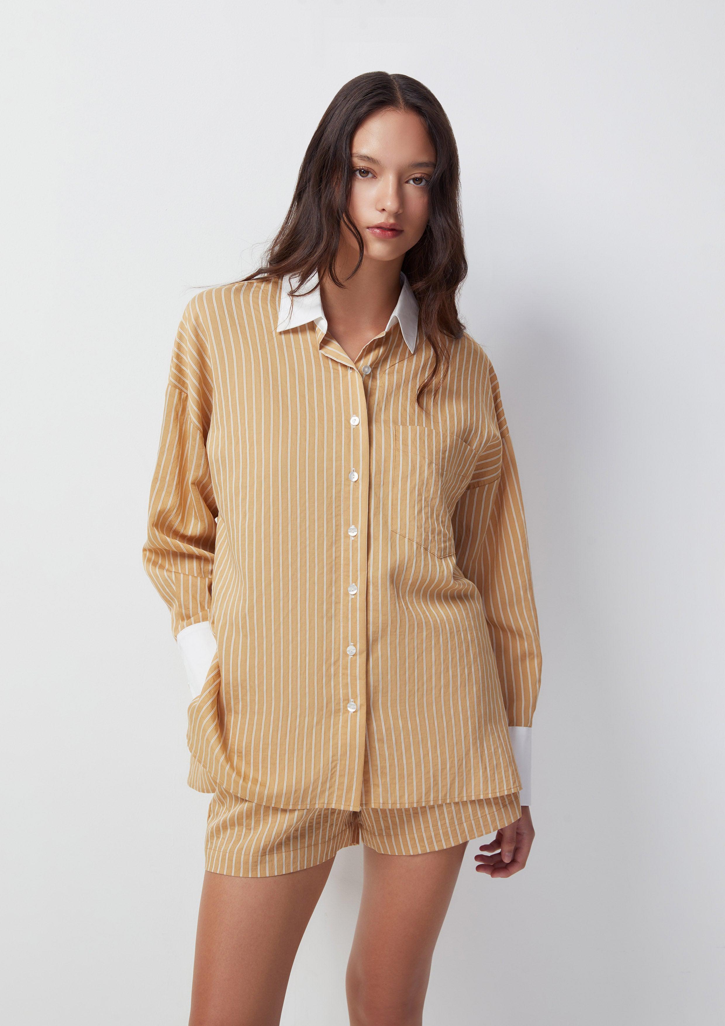 Fantasy Veil Stripe Long Sleeve Shirt - Quinn TH