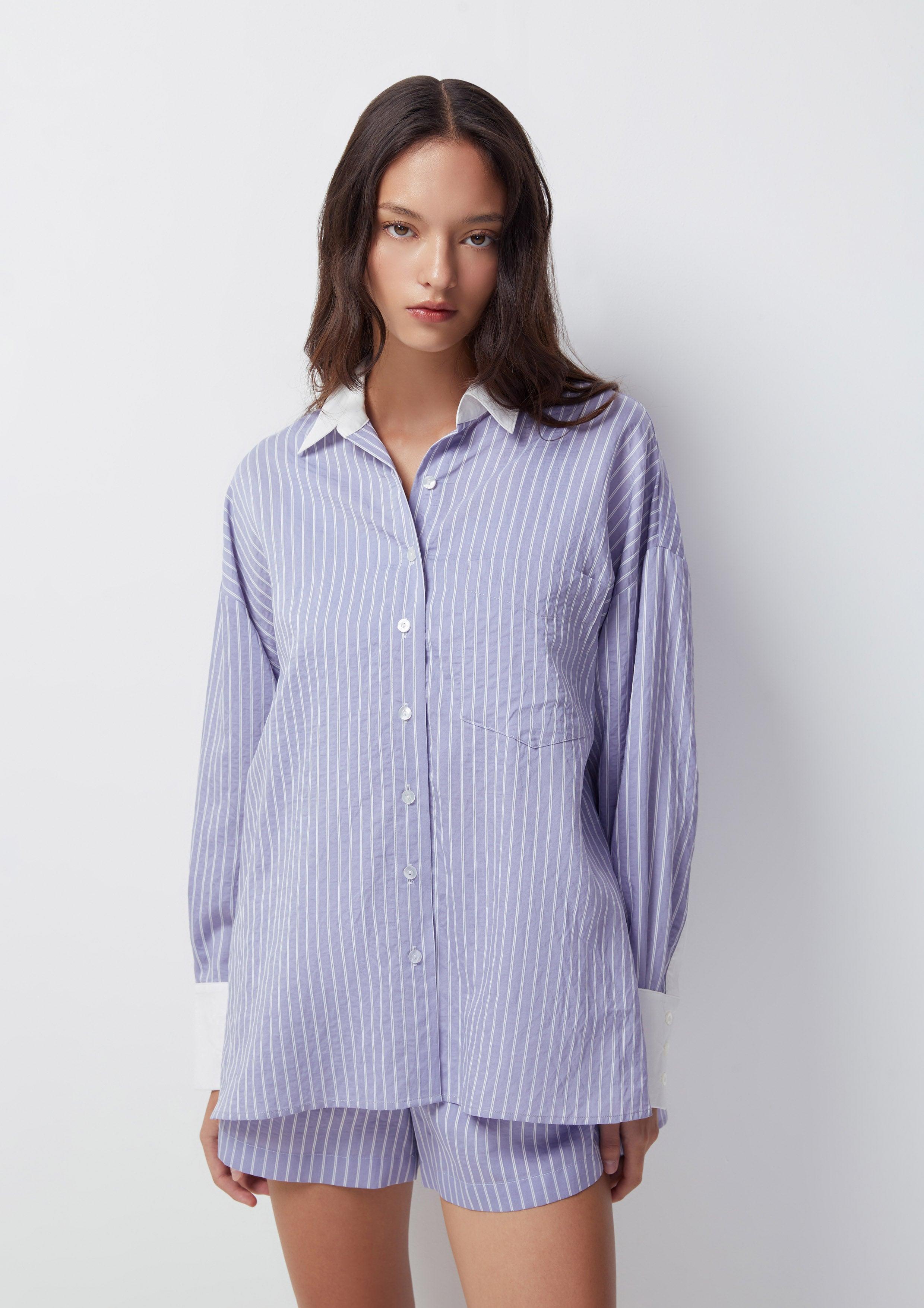 Fantasy Veil Stripe Long Sleeve Shirt - Quinn TH