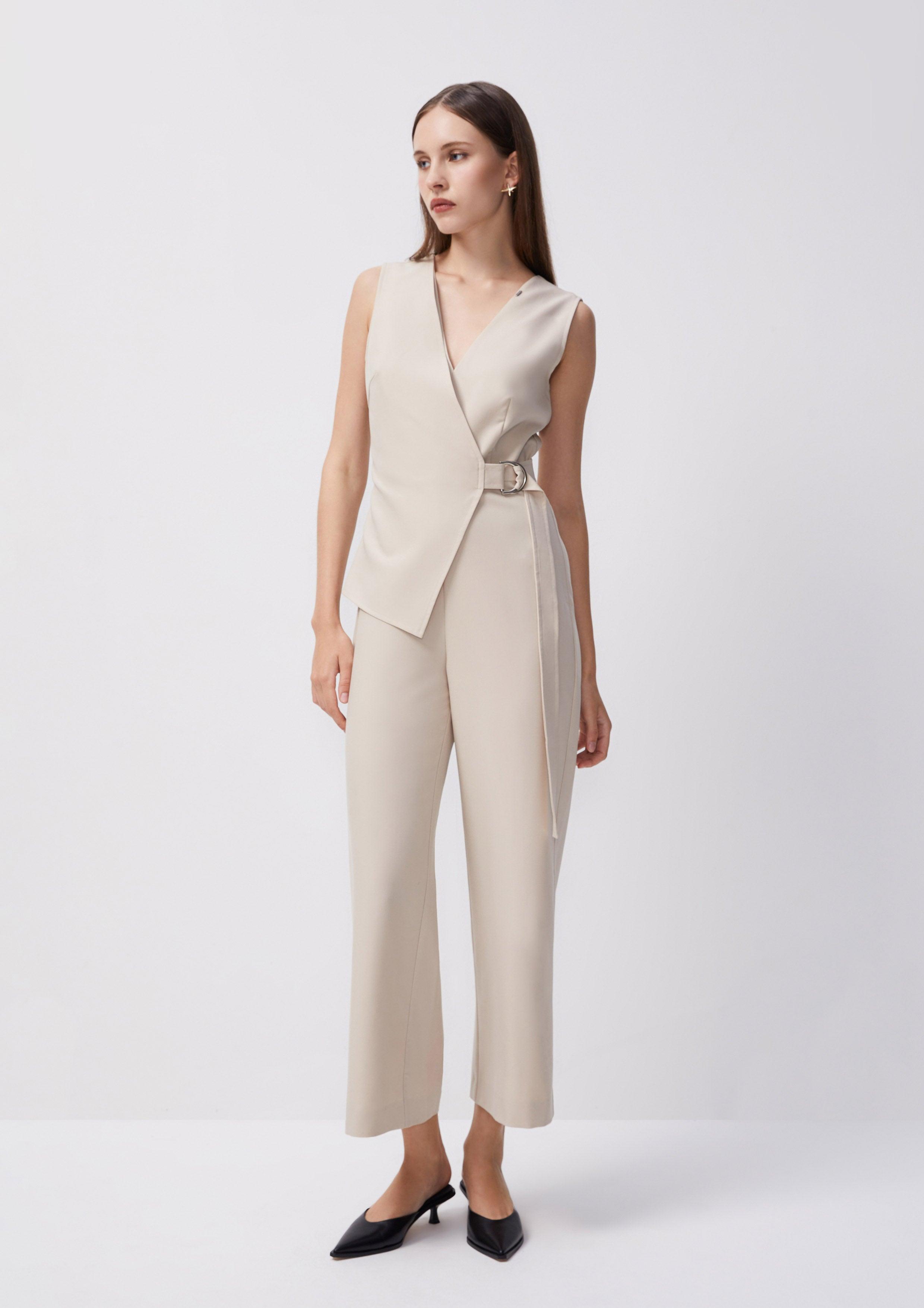 Beachside Oasis Sleeveless Wrap Jumpsuit - Quinn TH