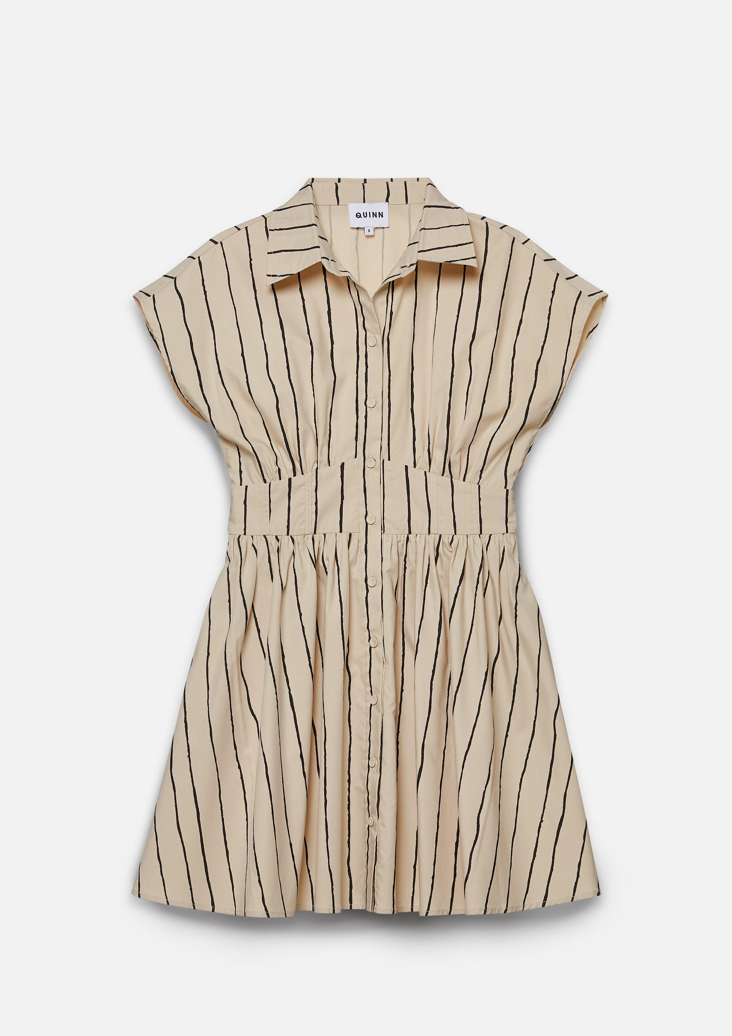 Beachside Oasis Stripe Mini Dress - Quinn TH