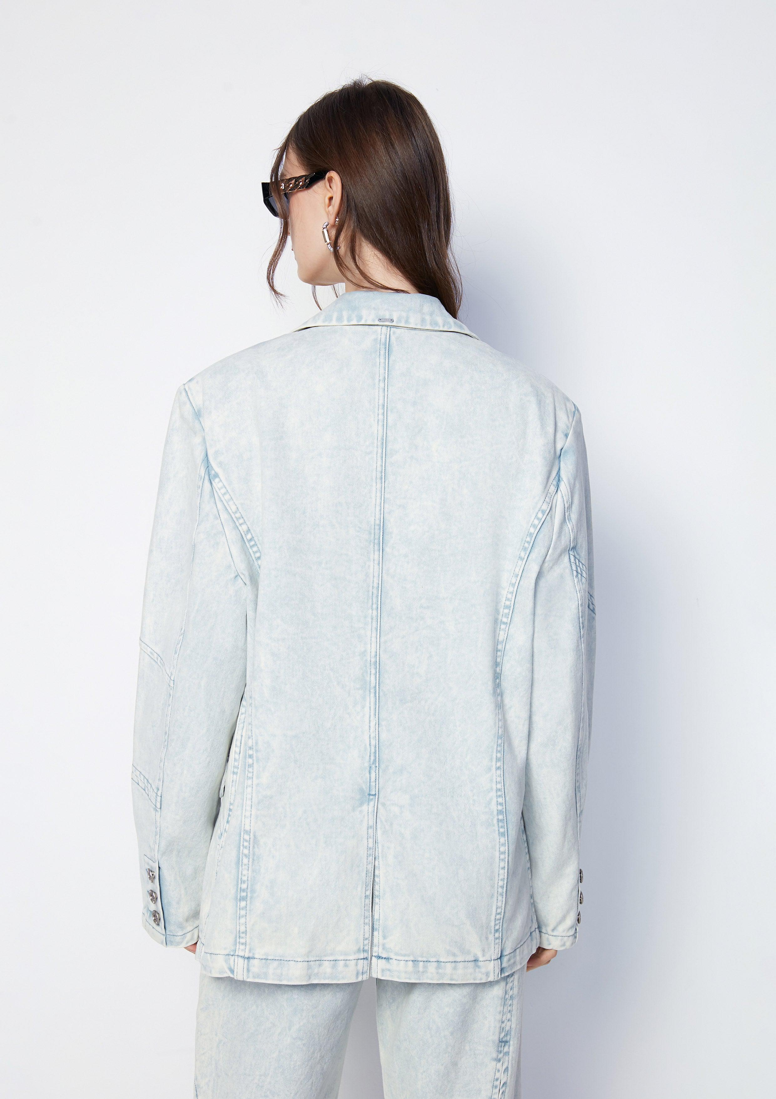 Lyrical Flux Faded Denim Long Sleeve Jacket - QuinnOfficial Store